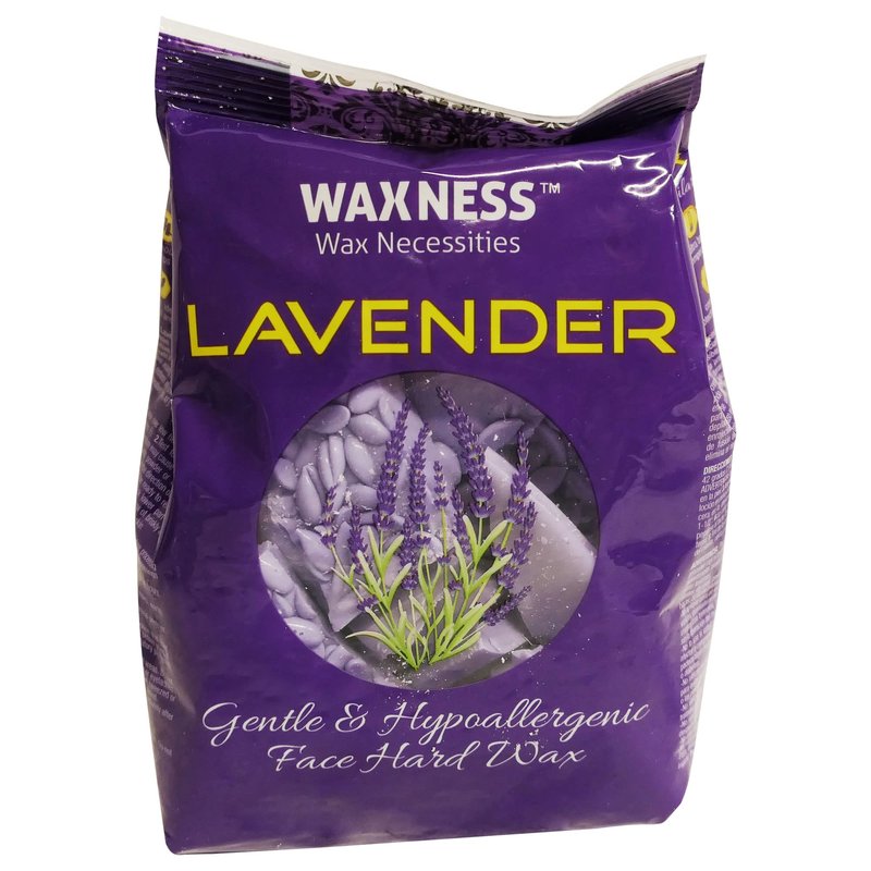 Waxness Lavender Stripless Wax Kit with Heater, 0.8 lb (400g) Hard Wax Beads – Professional Waxing Kit for Face, Bikini & Body – Made in Italy