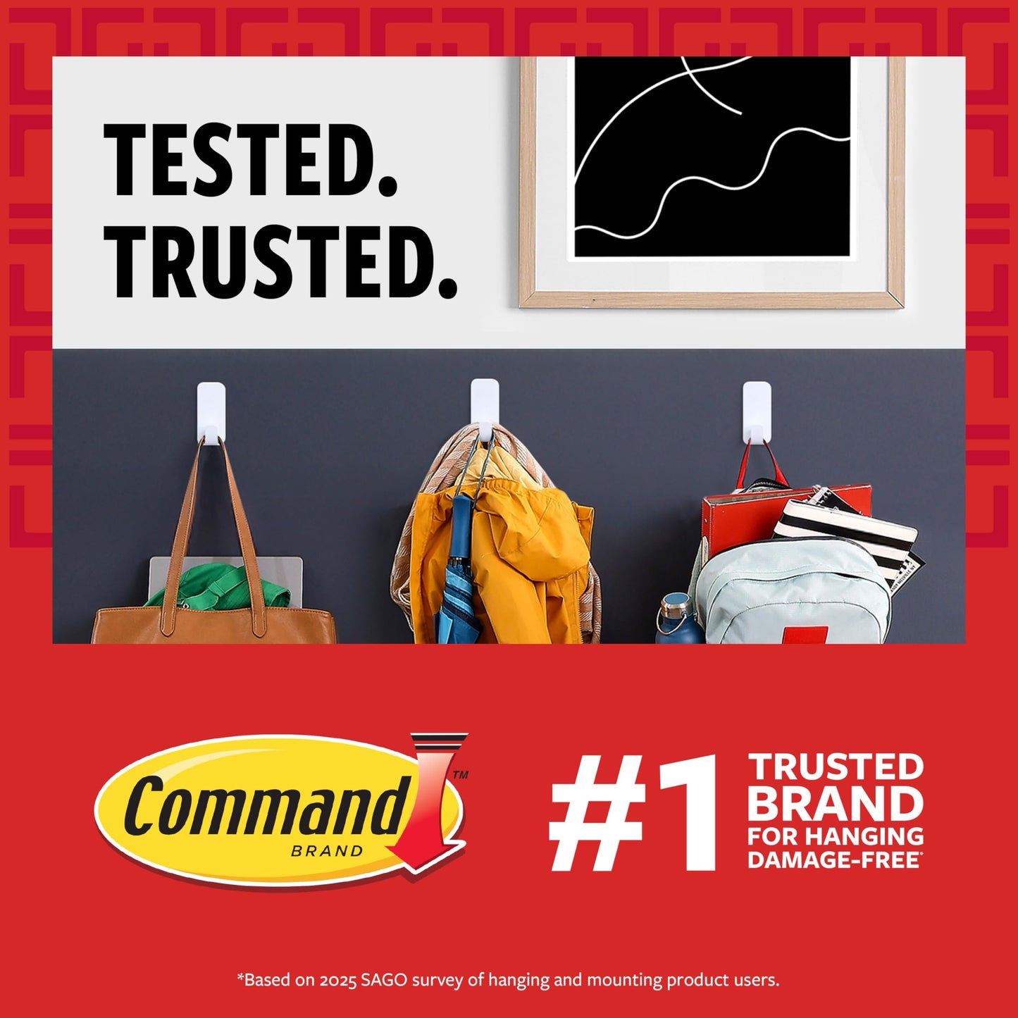Command 20 lb X-Large Picture Hanging Strips, 16 Pairs White Command Strips Heavy Duty Picture Hanger