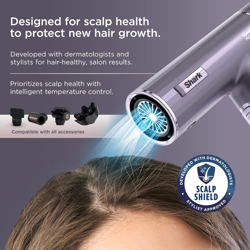 Shark SpeedStyle Pro Flex Hair Dryer System - High-Velocity Ionic Design with Scalp Shield | Lightweight, No Heat Damage
