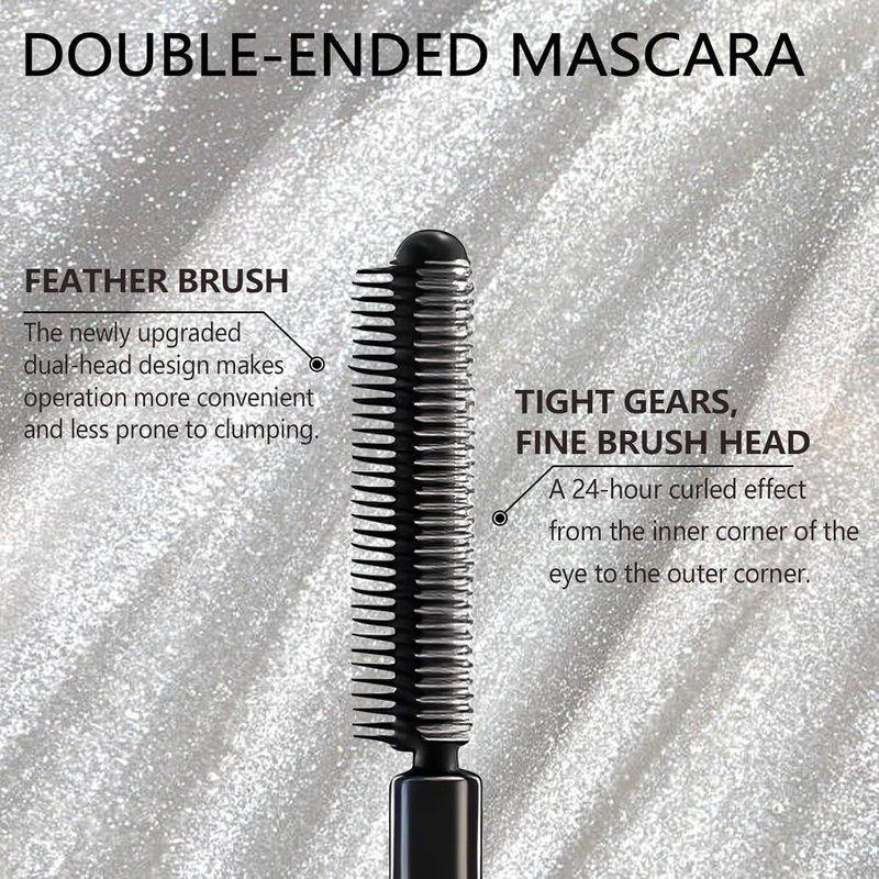 Iron Wand Mascara - 3D Curling Eyelash Mascara for Natural Length & Volume | Long-Lasting, Smudge-Proof (Black)