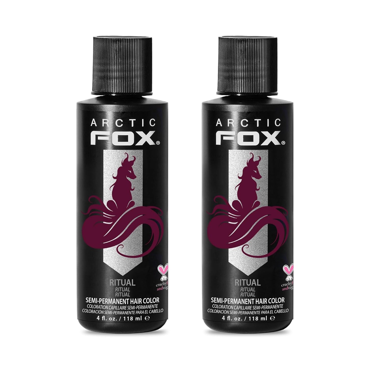Arctic Fox Semi-Permanent Hair Dye - Vibrant Purple AF Color | Vegan, Ammonia-Free, 4 Fl Oz