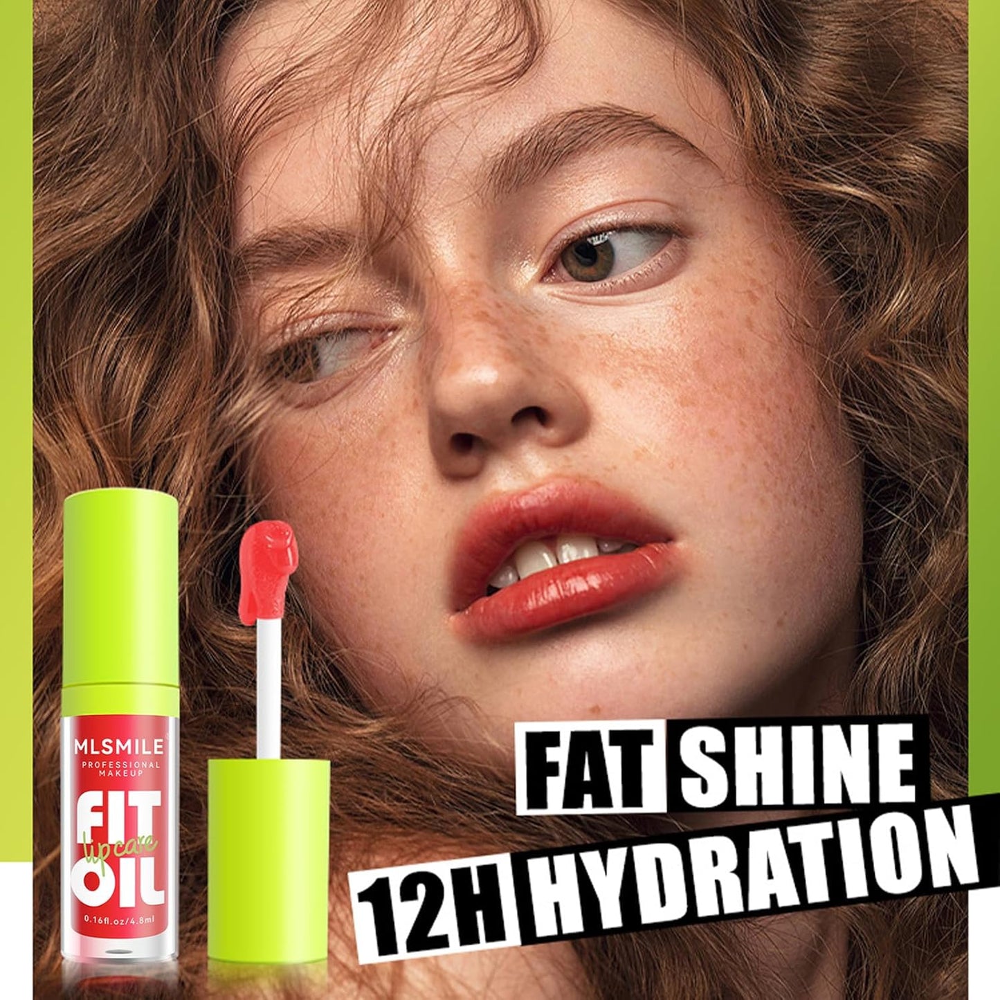 Hydrating Lip Glow Oil - Tinted Plumping Lip Gloss with Big Brush Head | 4 Colors Available