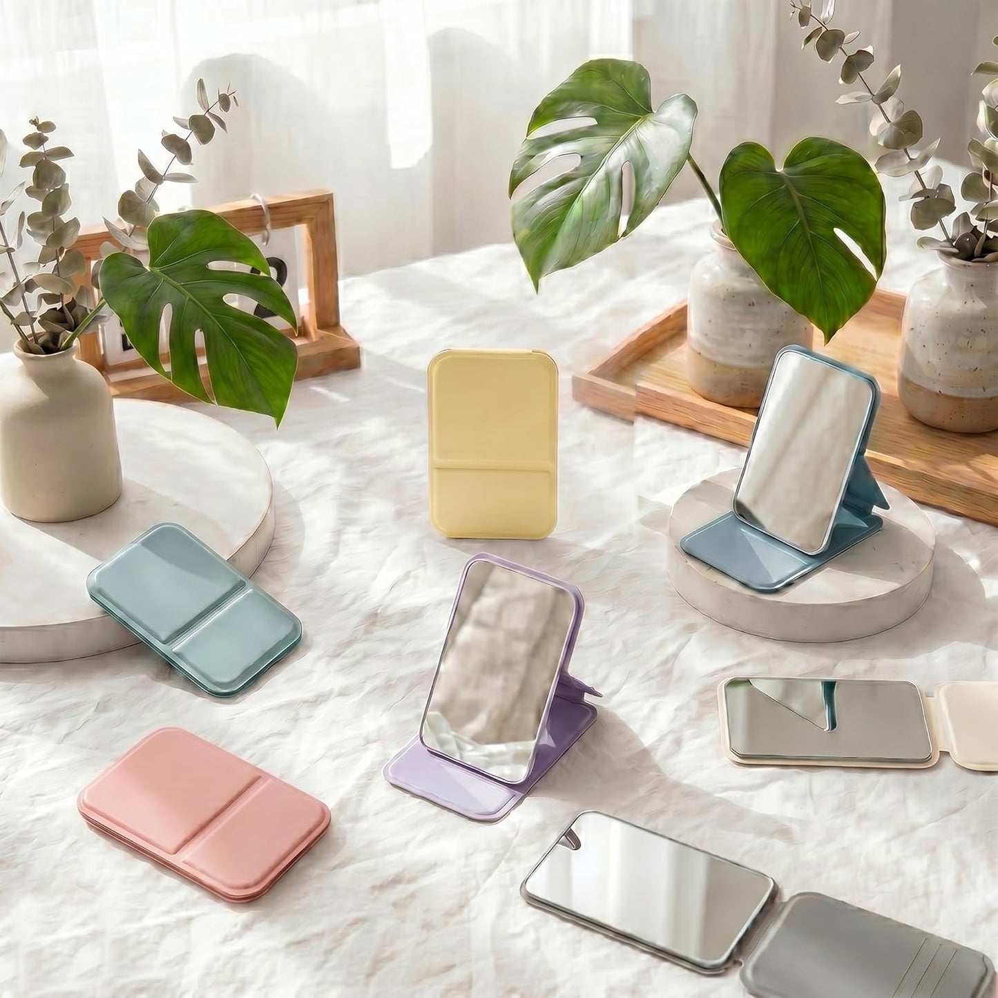 Compact Pocket Mirrors - 18 Pack Mini Folding Makeup Mirrors for Purse | Ideal for Travel & Daily Use