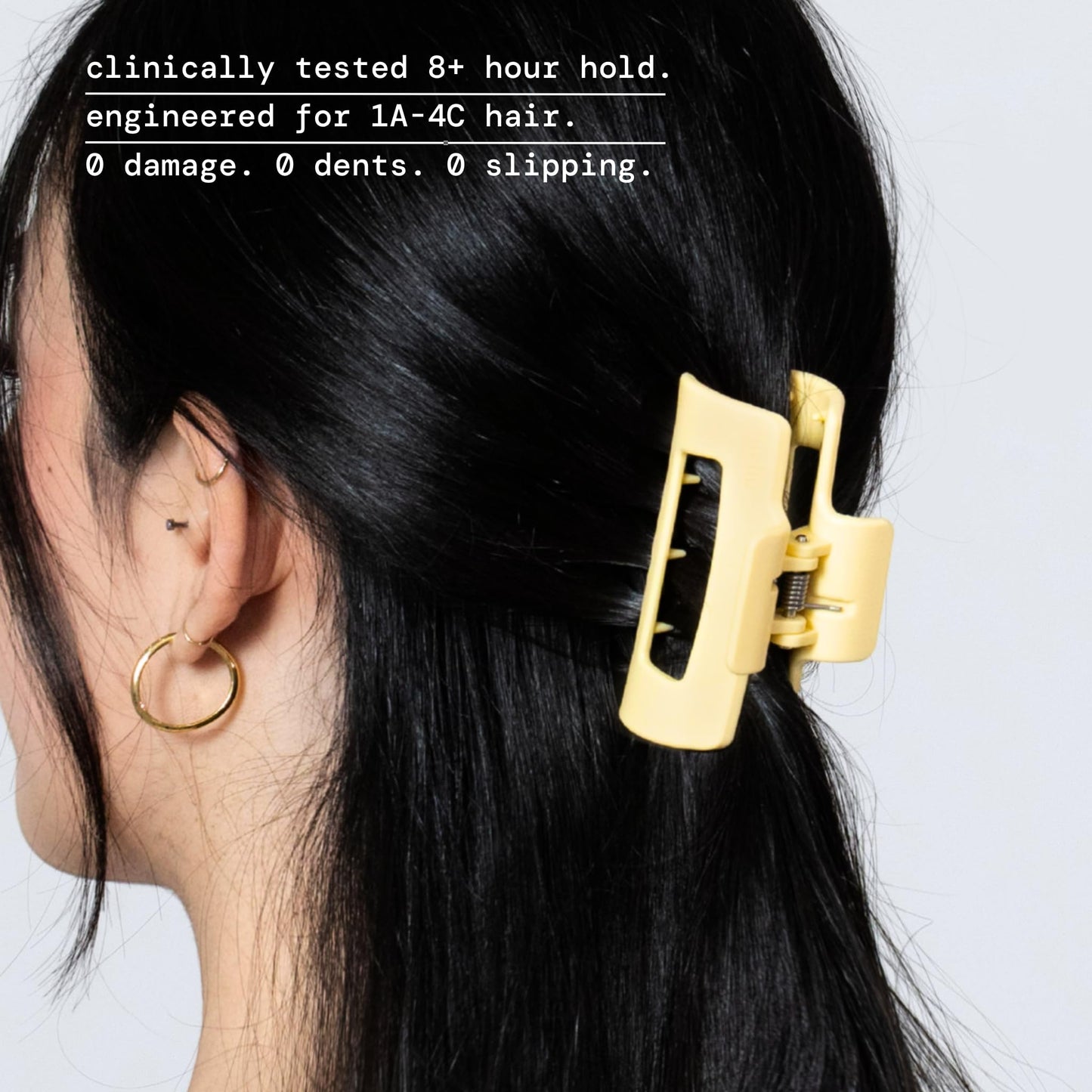 Mello Small Hair Clip - Flexible Comfort Hair Claw for Women, For Thick & Thin Hair Styling, Durable Material, Matte Non-Slip Finish, Made in Korea, Patent Pending (3 Pack, Small, Sorbet)