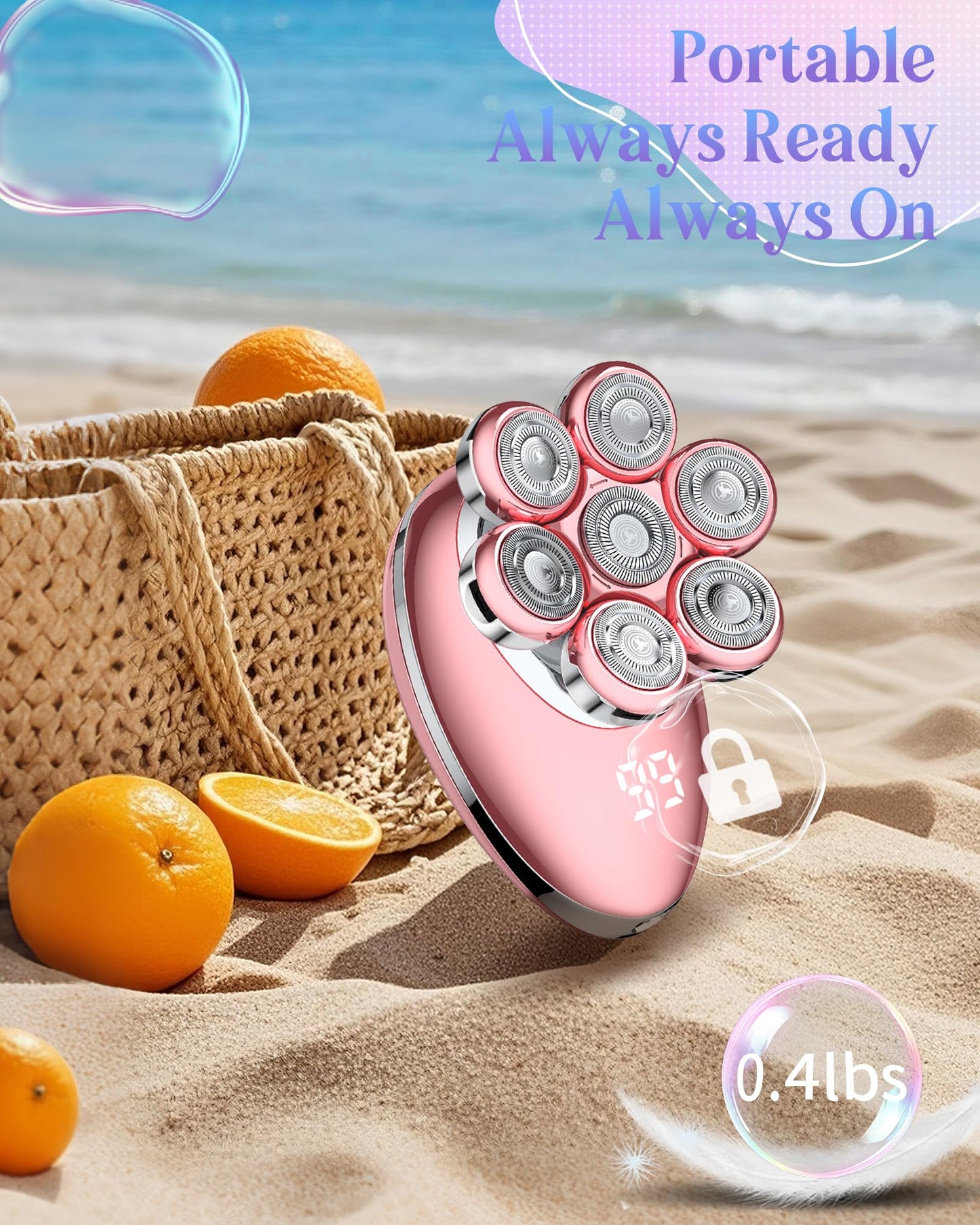 Electric Razors for Women Legs:Cordless Electric Shaver for Women-Wet Dry Womens Electric Shaver-Rechargeable Body Shaver for Smooth Leg Shaving (Pink)