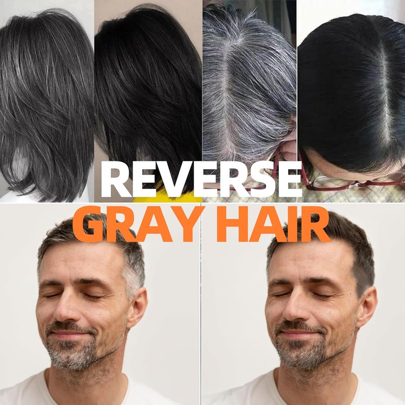 Herbal Gray Hair Reverse Essential Oil - Darkening Conditioner & Growth Serum | Usma Polygonum Multiflorum Blend