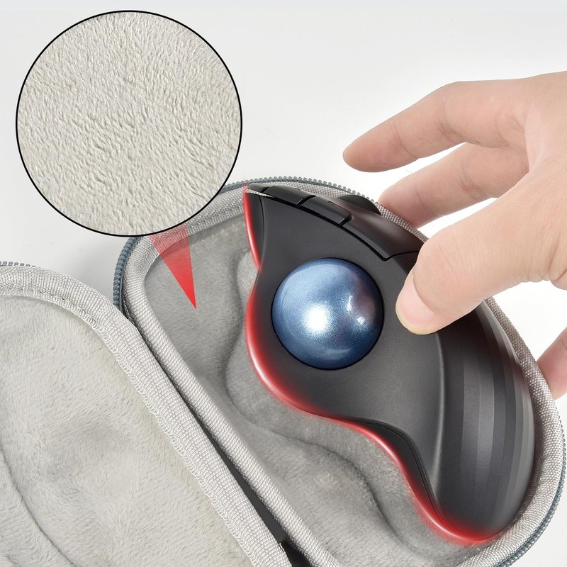 Case Compatible with Logitech Ergo M575S/ M575/ M570 Wireless Trackball Mouse, Storage Holder for USB Bluetooth Ergonomic Mouse for Laptop/Computer, Ideal for Travel/Gaming/Office Use- Box Only
