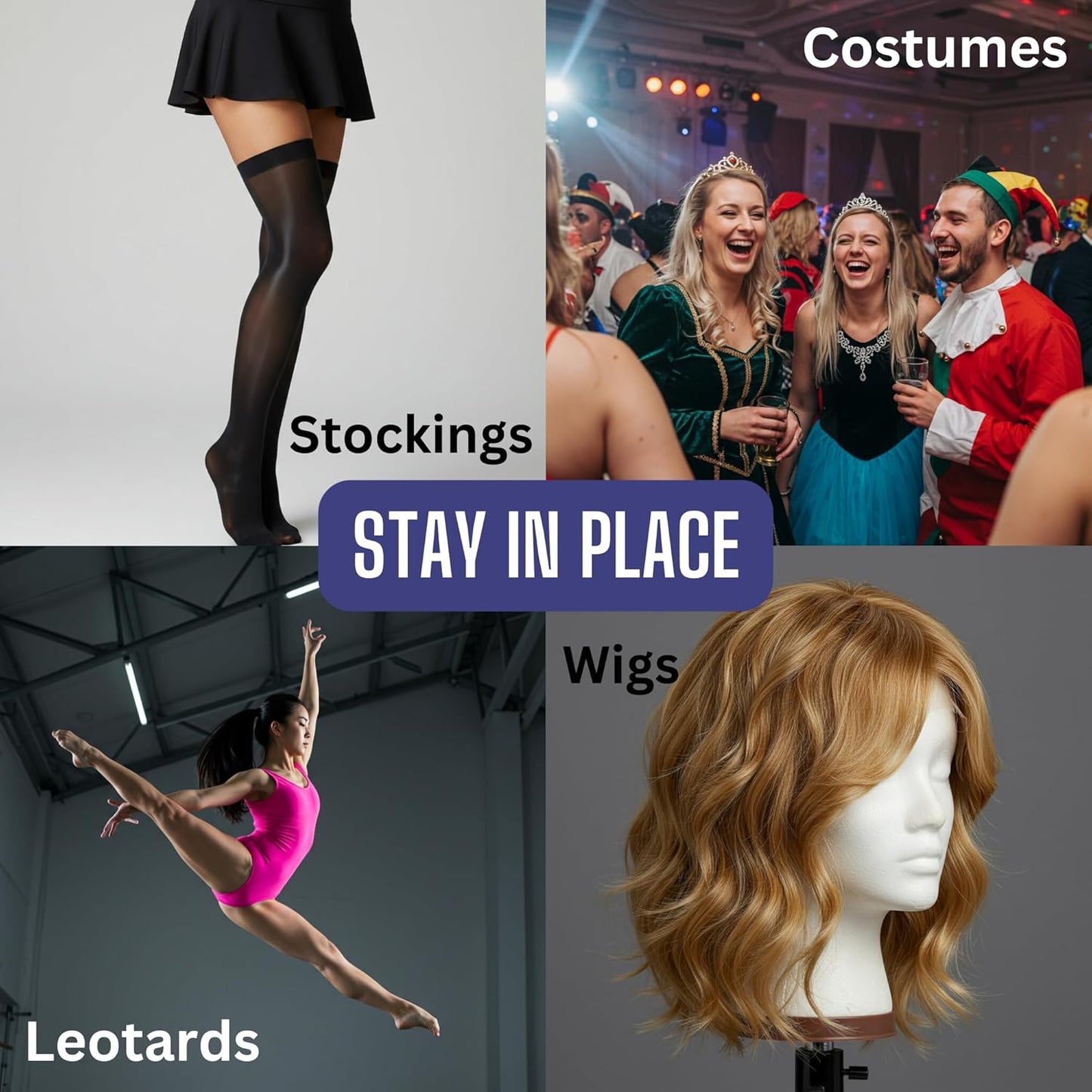 Compression Socks - Mojo Body Adhesive Roll-On for Dancers | 2 fl oz Butt Glue for Wigs, Costumes, Clothing