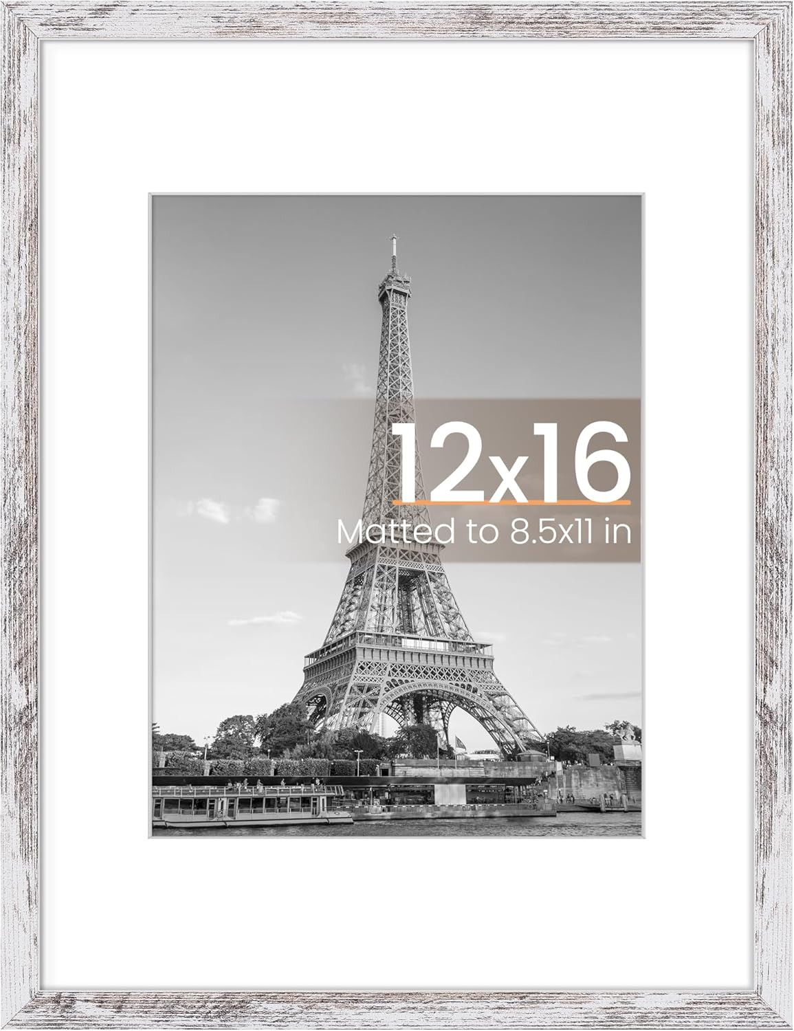 Upsimples 11x14 Picture Frame - Display 8x10 Photos with Mat or 11x14 Without Mat | Black Wall Hanging Frame