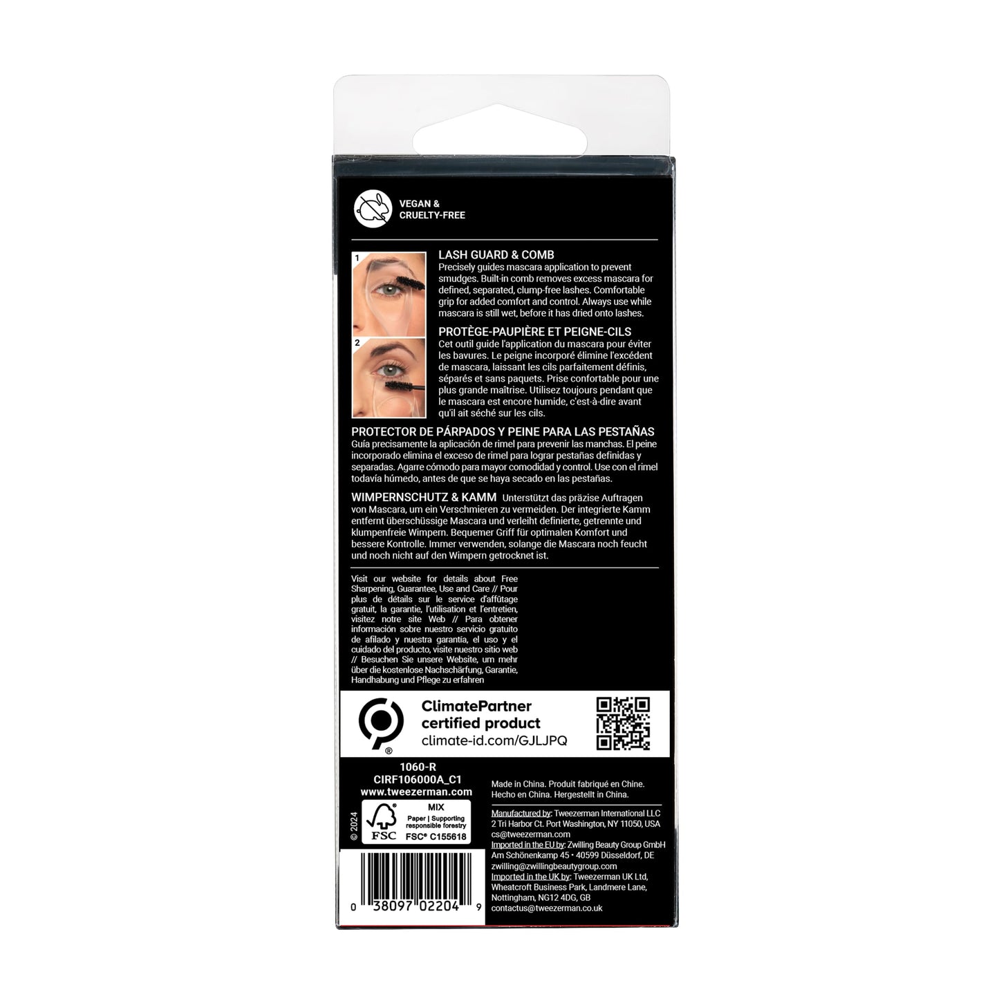Tweezerman Women's Lash Guard and Comb