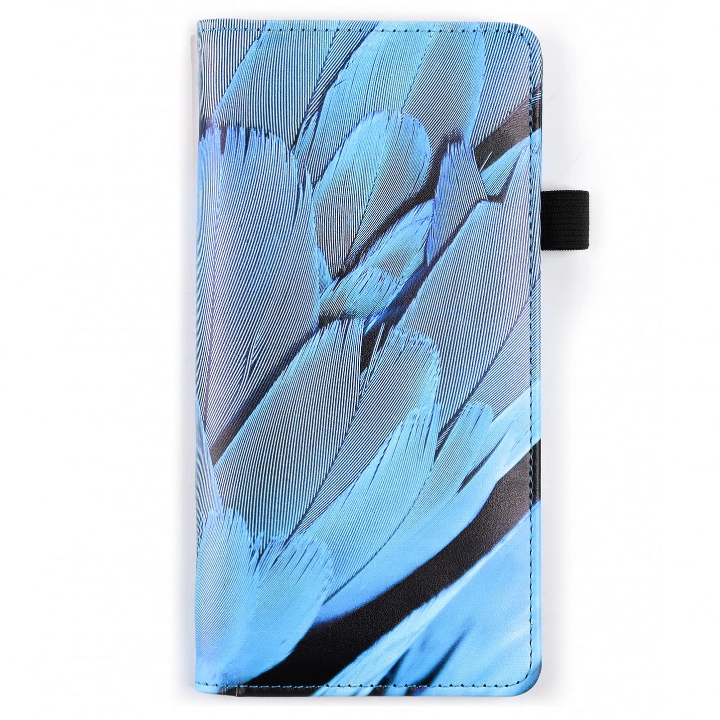 menesia Checkbook Cover for Men & Women RFID Leather Check Book Holder Wallet(White Marble)