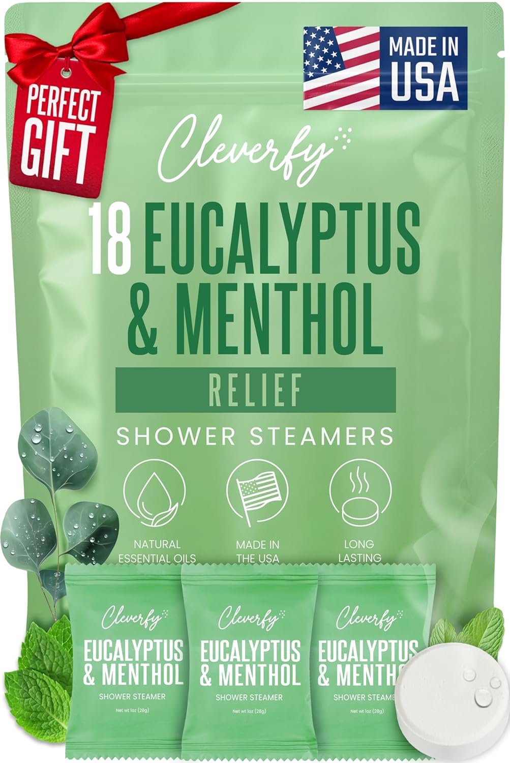 Cleverfy Shower Steamers - Aromatherapy Tablets for Relaxation | Gift Set for Women, Mom, Wife, & Friends - 6 Pack