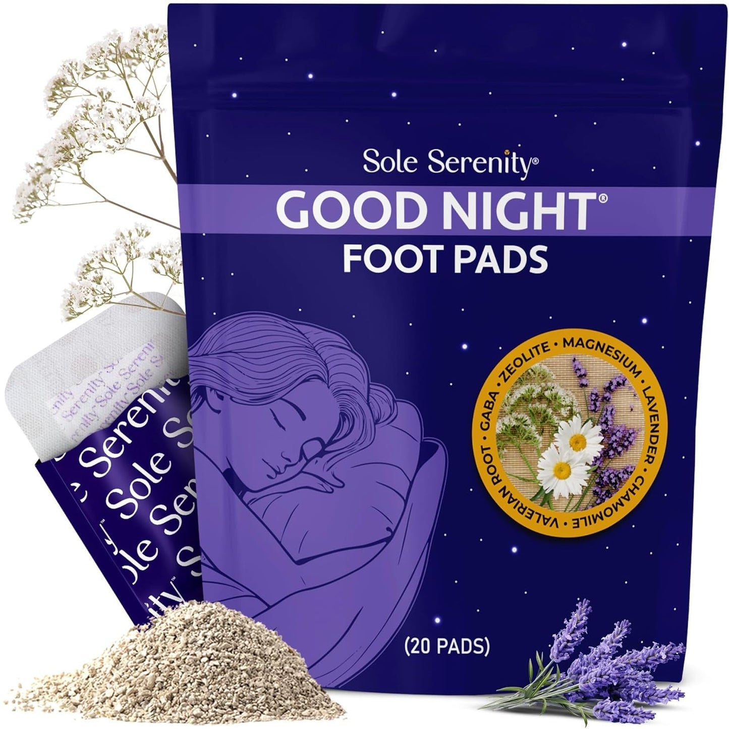 Good Night Foot Pads - Herbal Blend for Achy Feet Relief | No Prep Required