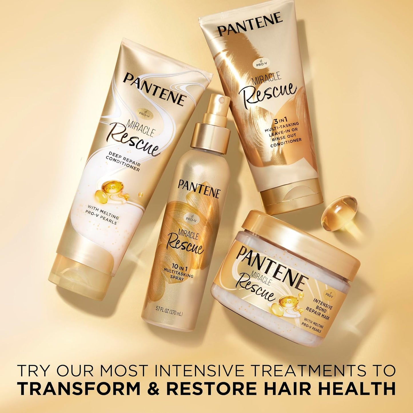 Pantene Miracle Rescue Deep Conditioner - Intense Moisture for Dry, Damaged Hair - 8 Oz