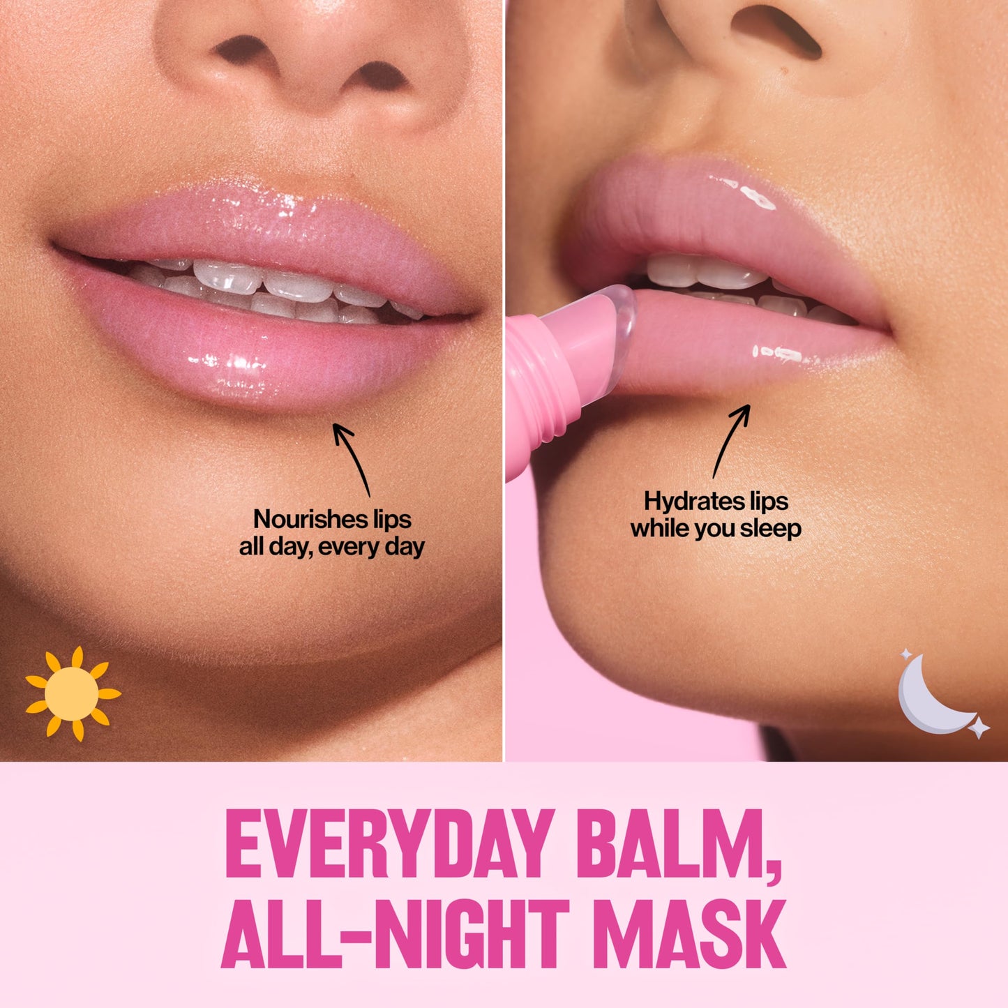 Revlon Glimmer Lip Treat Balm + Mask, Overnight Peptide Lip Treatment, Hydrating, 008 Sugar Cookie, 0.4 fl oz