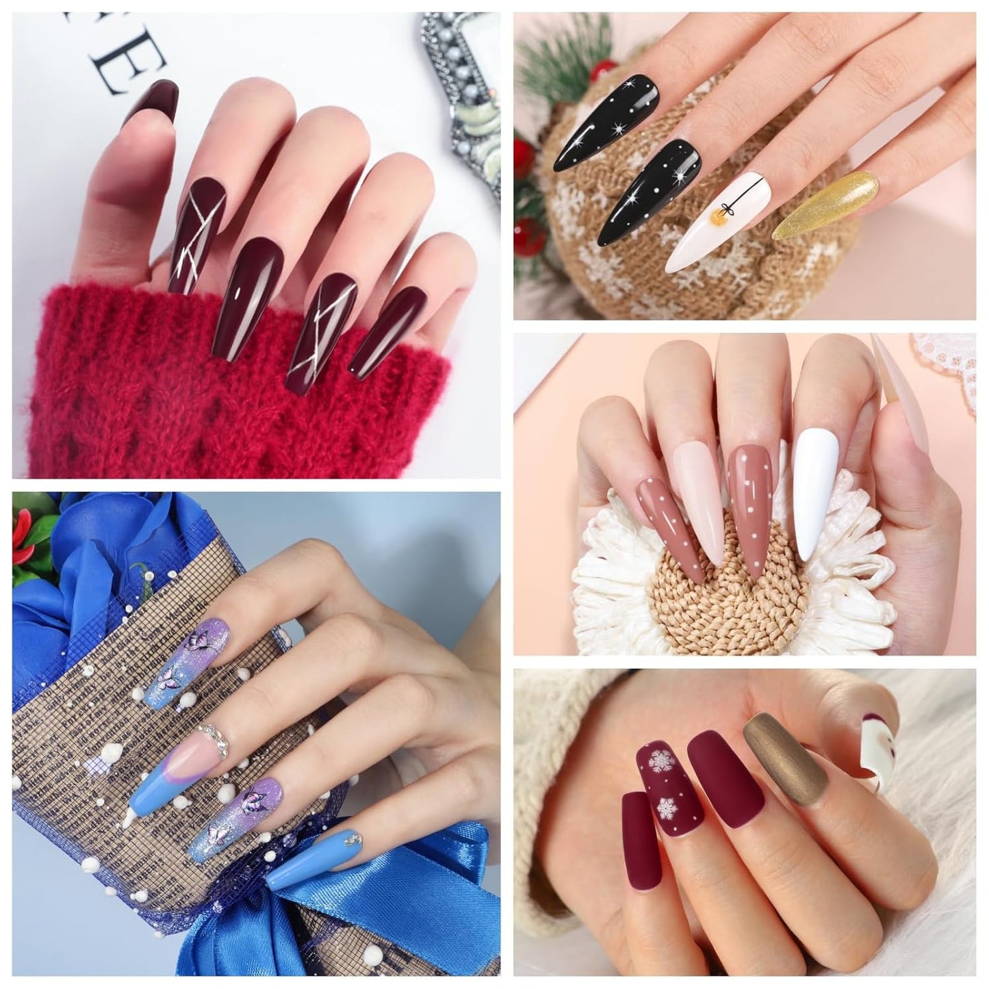 Gel Nail Polish Set - 40PCS Spring & Summer Colors | Glossy & Matte Finish, Soak Off Gels for All Seasons