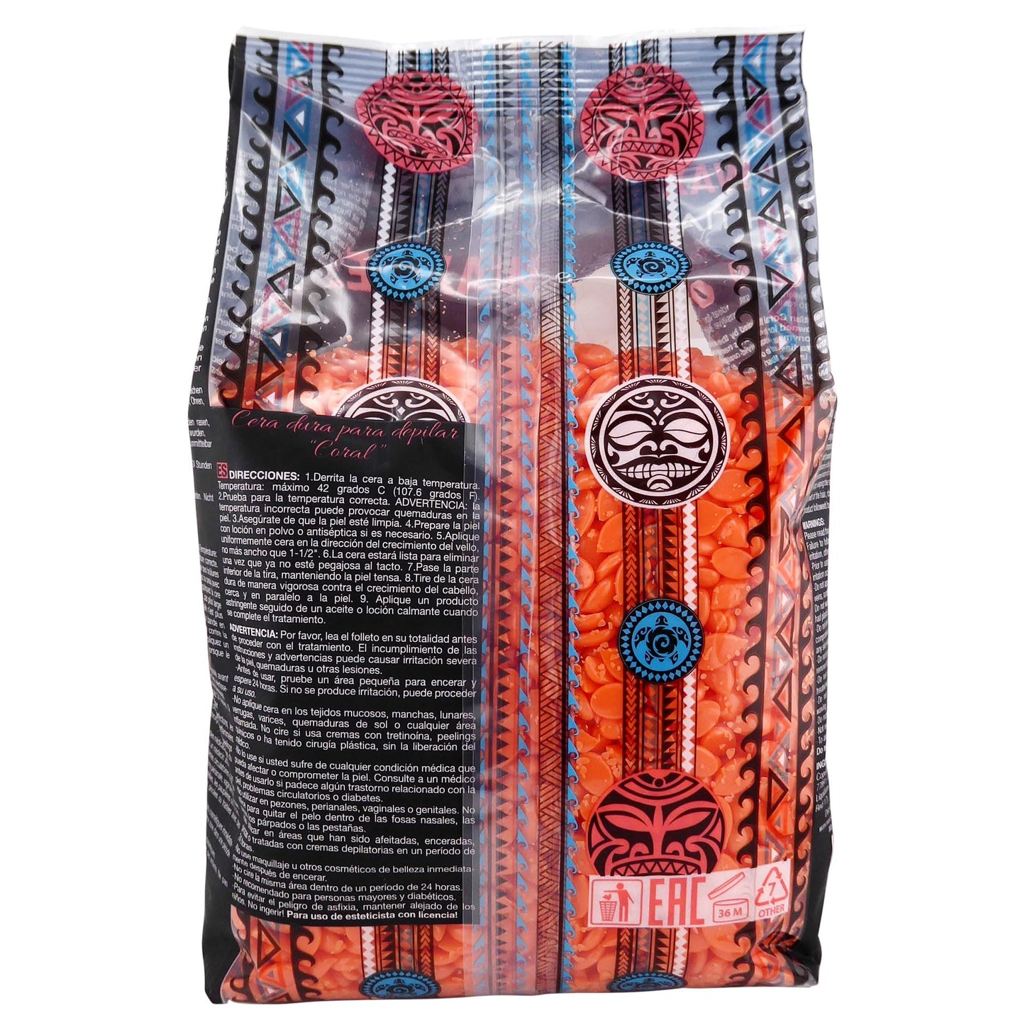 Waxness Tahitian Coral Hard Wax Beads 2.2 lb (1 kg) Pack of 2 – Stripless Professional Hard Wax for Face & Body, Smooth Application, Suitable for Sensitive Skin – Made in Italy