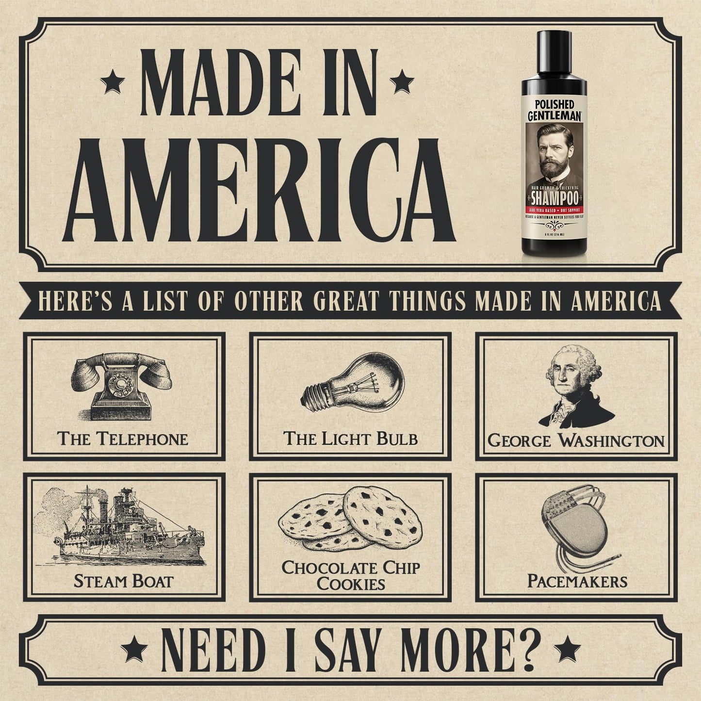 Polished Gentleman Hair Growth and Thickening Shampoo 8 oz