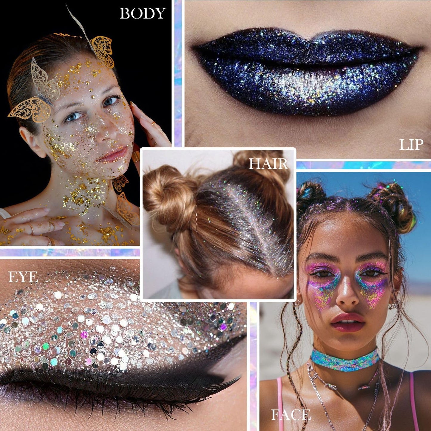 Body Face Glitter for Women Girls Waterproof No Skin Irritation Mermaid