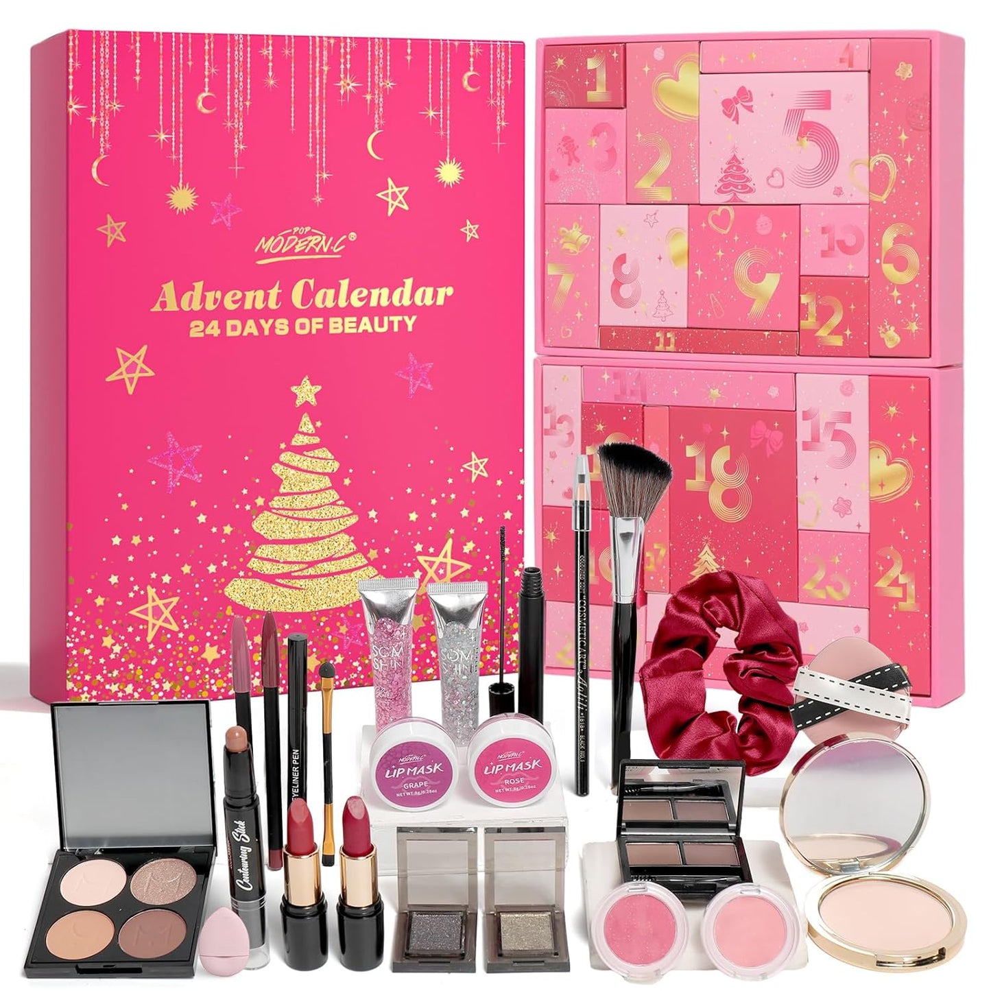 Makeup Advent Calendar 2025 - 24-Day Beauty Gift Set for Women & Teens | Ideal for Christmas & Special Occasions