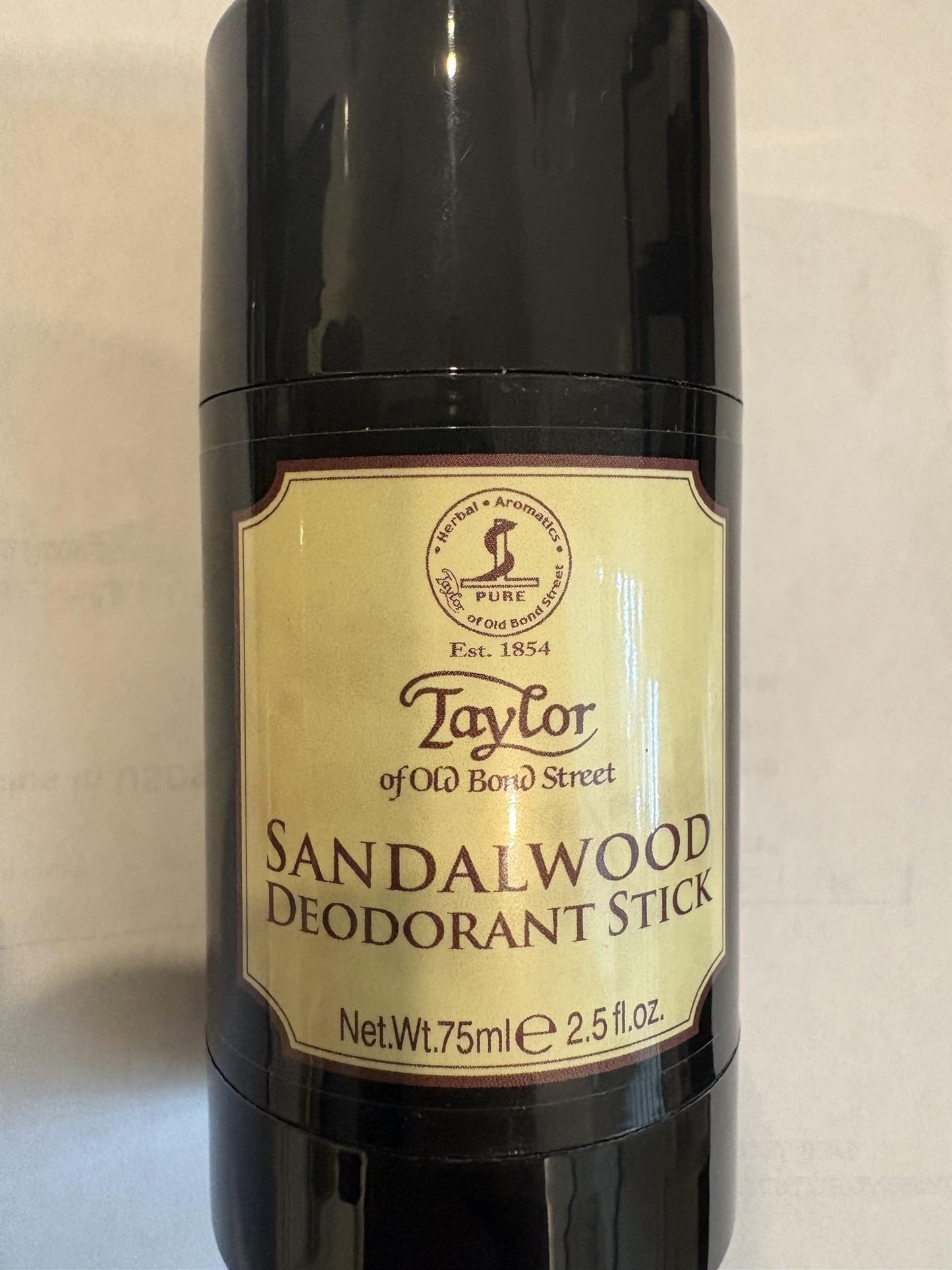 Taylor of Old Bond Street Sandalwood Deoderant Stick, 2.5-Ounce, 07186