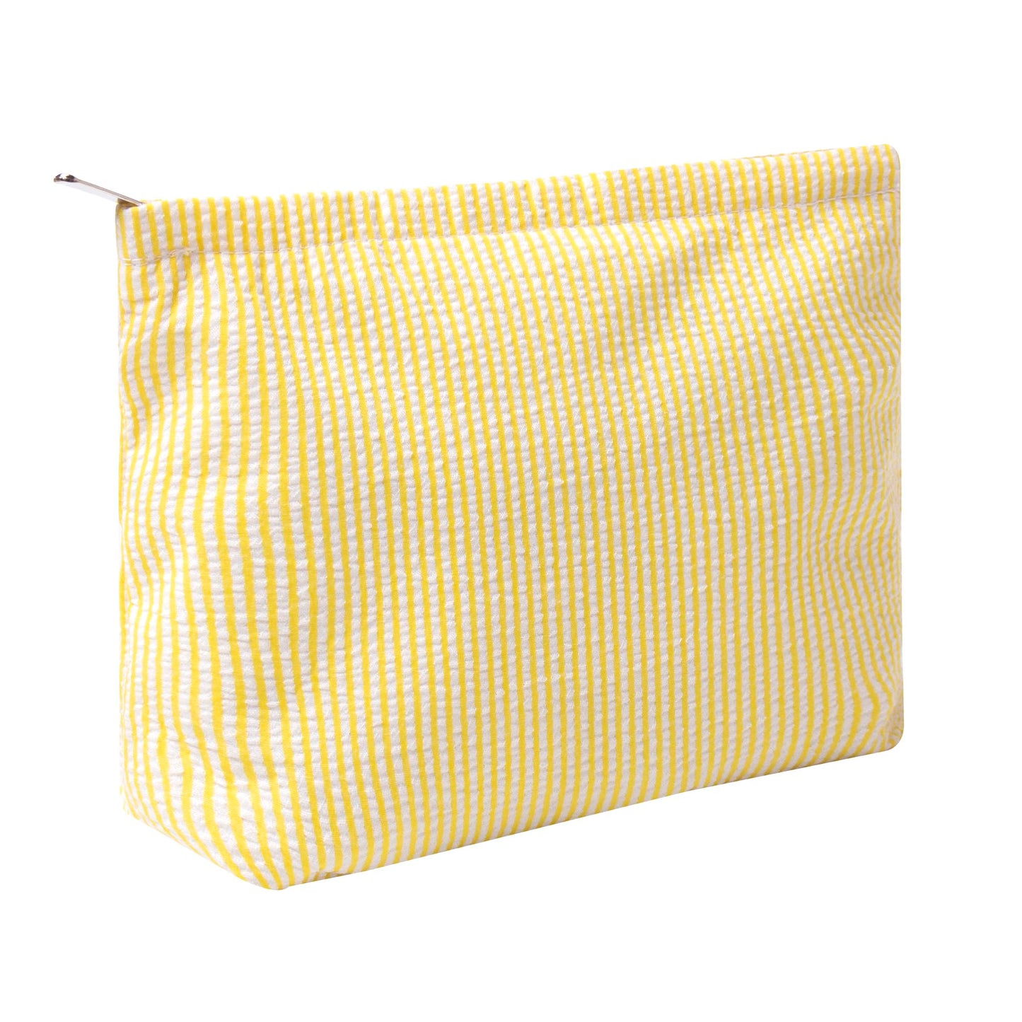 OZAOZ Makeup Bag Cosmetic Bag Travel Toiletry Bag Aesthetic Canvas Organizer Bag Zipper Pouch for Women (yellow)