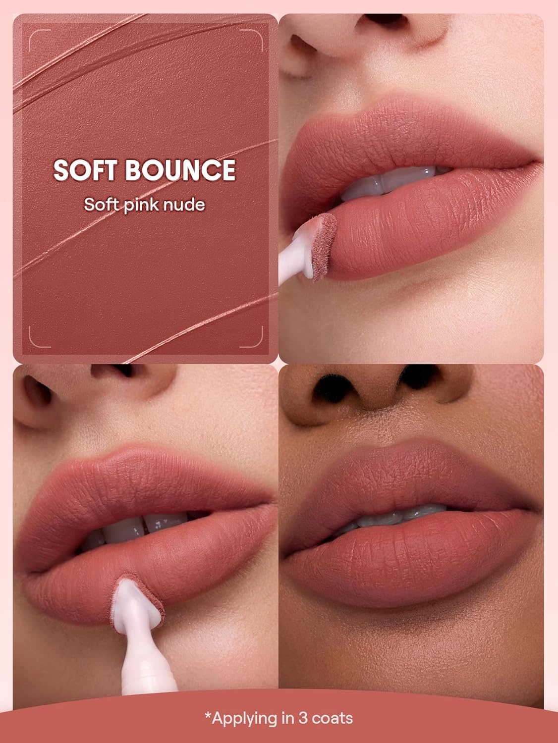Marshmallow Puff Lip Blur Pen | Matte Lipstick for Long-Lasting Hydration - Soft Bounce Color