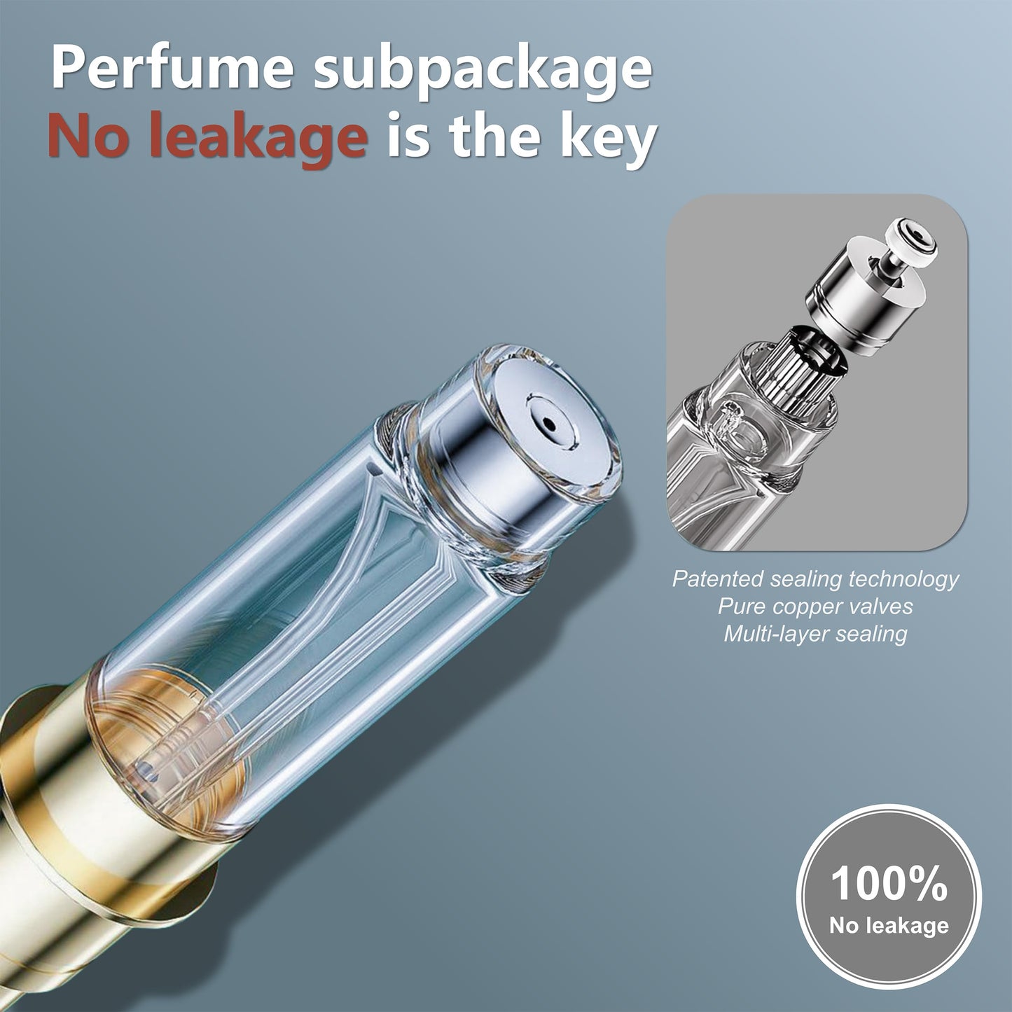 Fiwecos Perfume Travel Refillable Bottle Cologne Portable Atomizer Fragrance Scent Sprayer Pump Fill from Bottom Mini Pocket Size 5ml for Travel Essentials & Best Gift (gold)