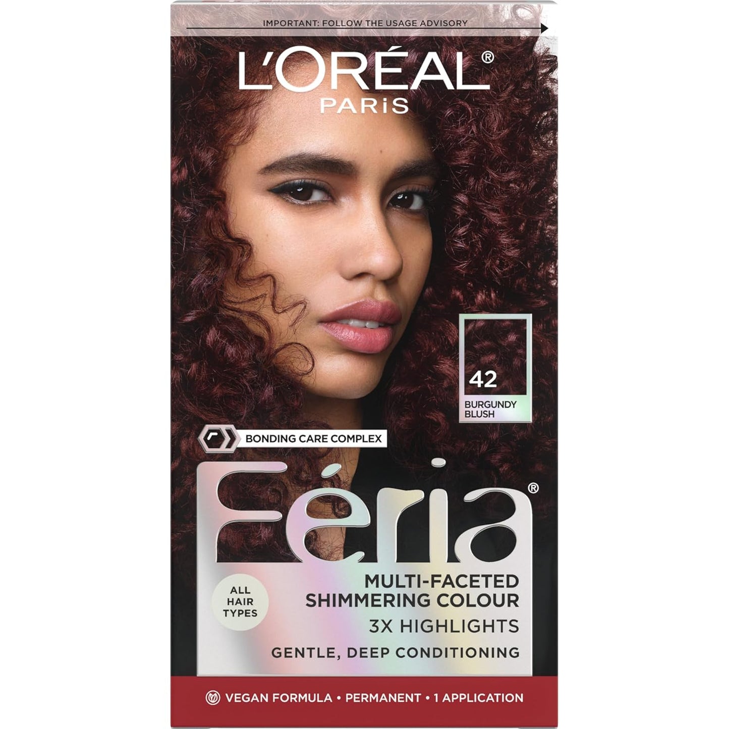 L’Oreal Paris Feria Hair Color - High Intensity Jet Black Dye for 3X Highlights | 1 Kit