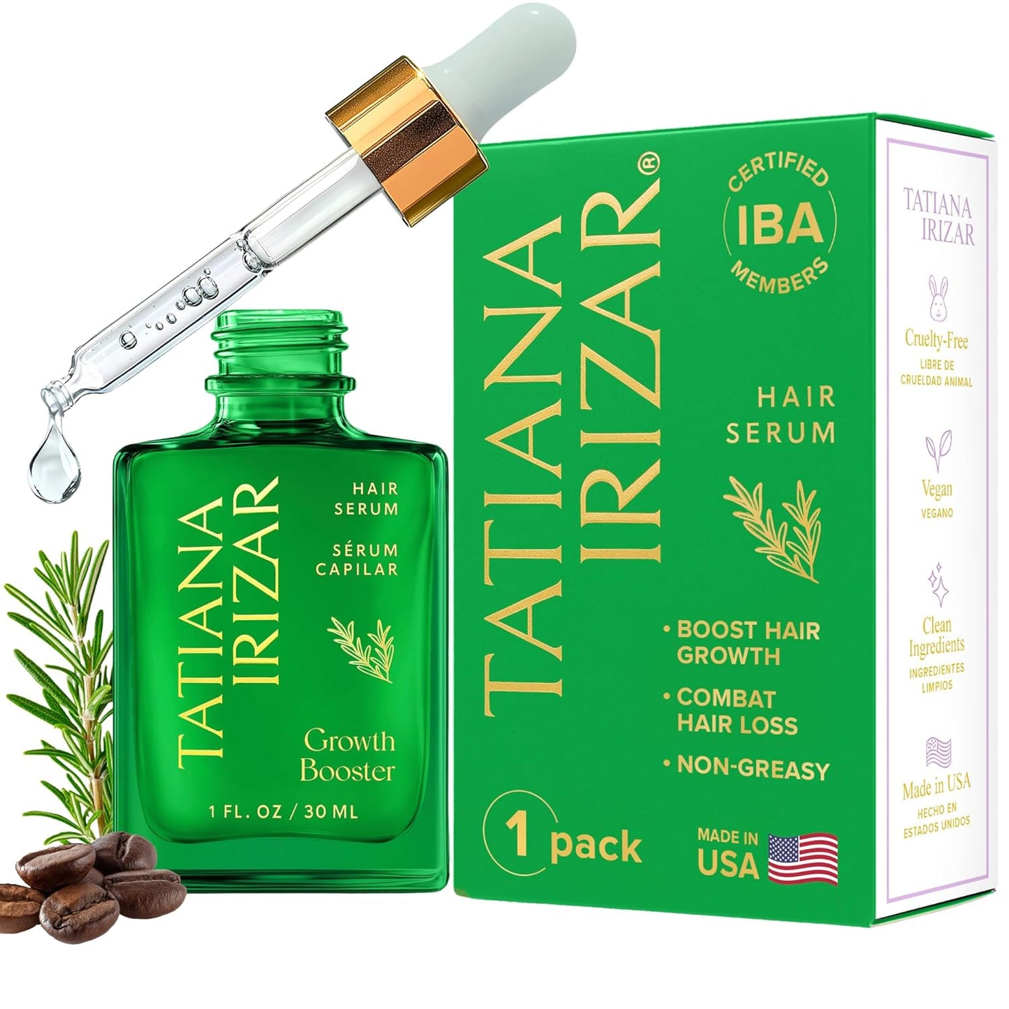 Hair Growth Serum for Women - Non-Greasy Rosemary & Amla Treatment | 3 Pack, 1 Oz Each