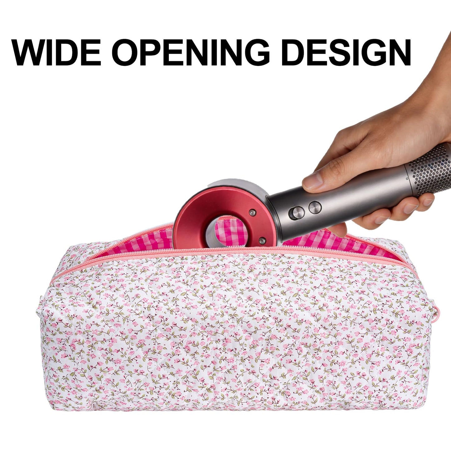 idoltimes Hair Tools Travel Bag, Quilted Hair Tools Organizer Compatible with Dyson Airwrap Styler