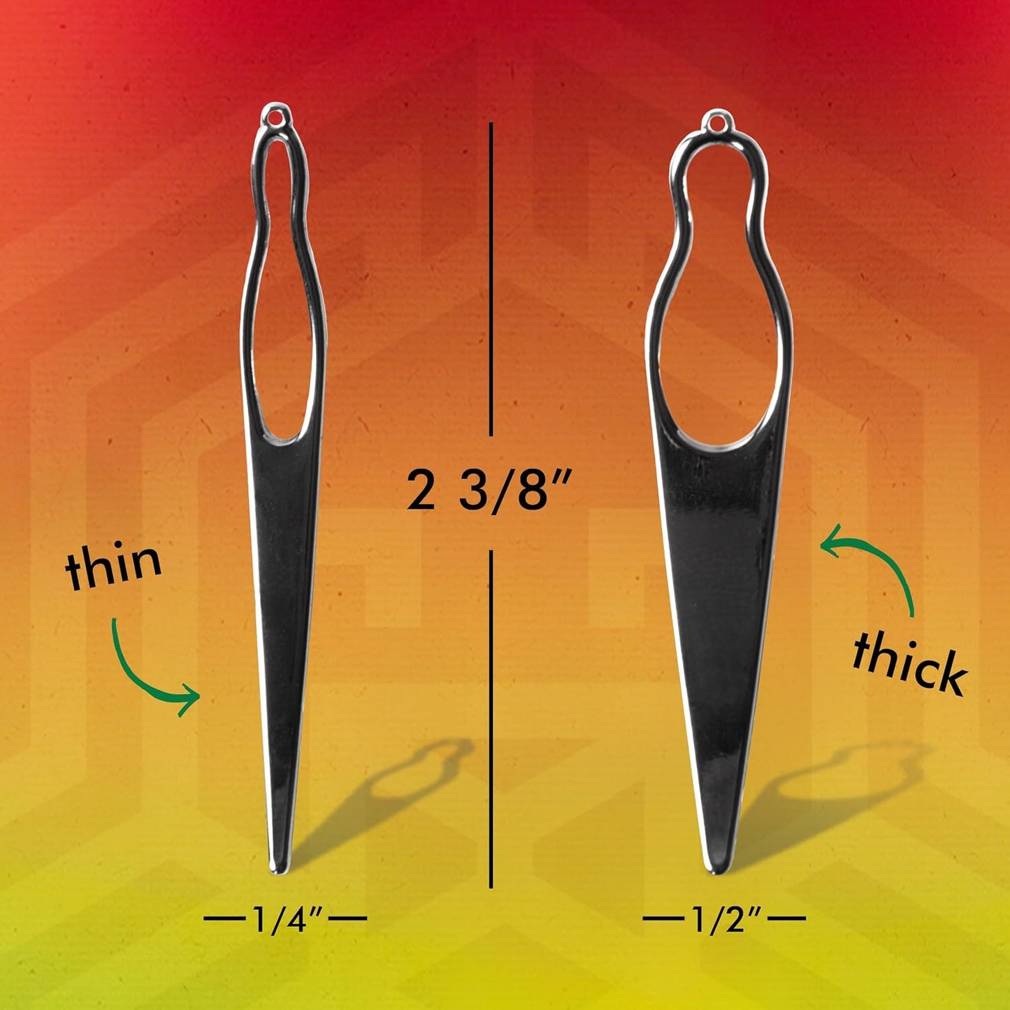 Interlocking Tools for Locs - Sisterlock & Dreadlocks Starter Kit with Locking Needle | 1 Large & 1 Small Pin