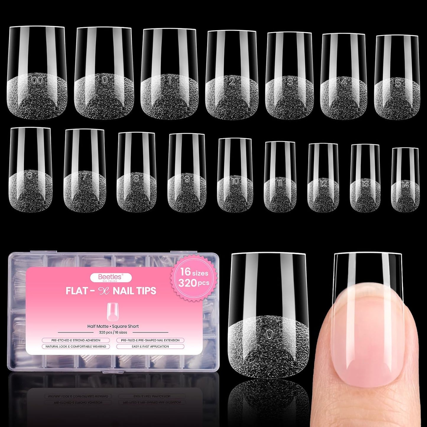 Beetles Nail Glue Gel - Super Strong 2Pcs 20g for Acrylic & Press-On Nails | Clear Summer Nail Art