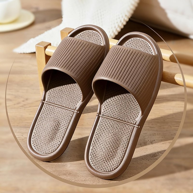 Foldable Shower Shoes - Portable Non-Slip Slippers for Travel | Lightweight EVA Quick-Drying Bathroom Slides