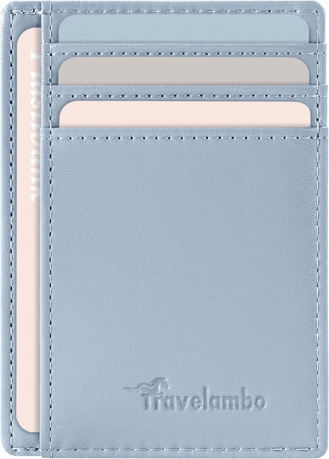 Minimalist Leather RFID Blocking Slim Wallet - Medium Size for Front Pocket Use