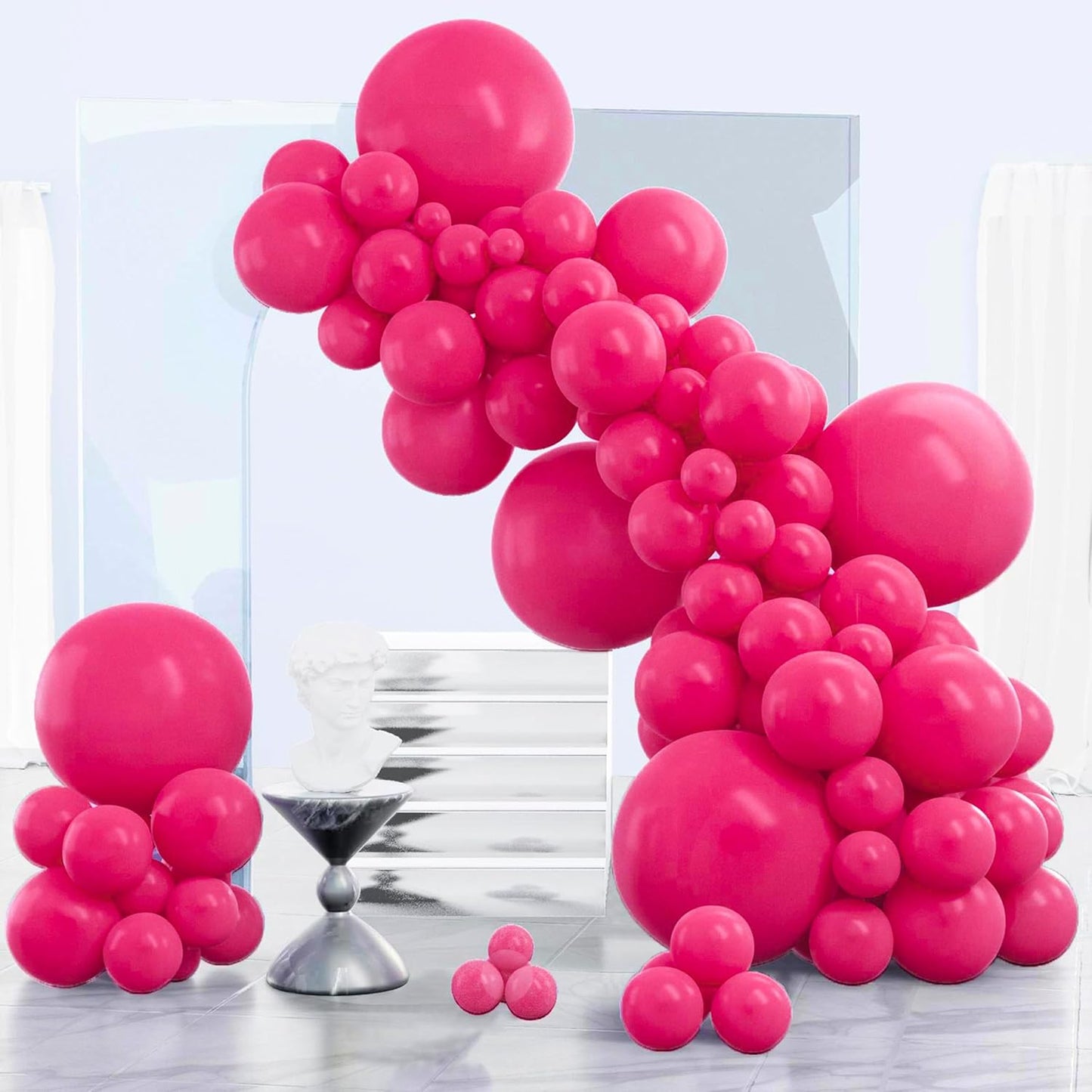 Black Balloon Arch Kit - 140 Pcs in 5-18 Inch Sizes for Baby Showers, Birthdays & Anniversaries | Elegant Black Decor