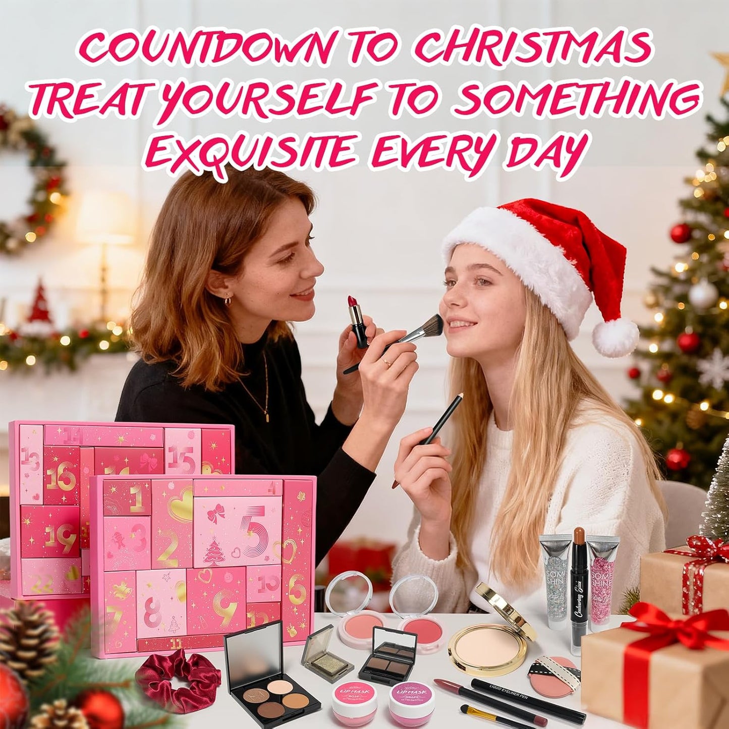 Makeup Advent Calendar 2025 - 24-Day Beauty Gift Set for Women & Teens | Ideal for Christmas & Special Occasions