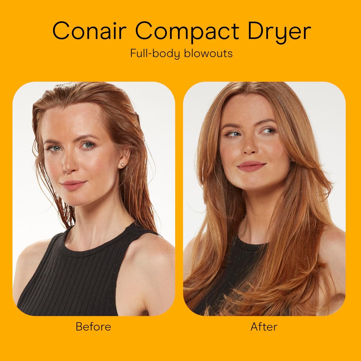 Conair Travel Hair Dryer - 1875W Dual Voltage Compact Blow Dryer | Gray, Folding Handle