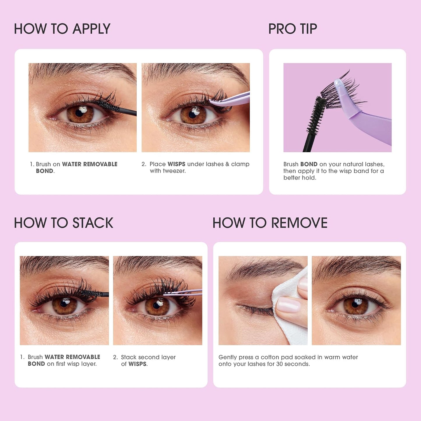 False Eyelashes - Classic Natural Lash Clusters, 8mm-12mm | 36 Reusable Wisps, Contact Lens Friendly, Easy to Apply