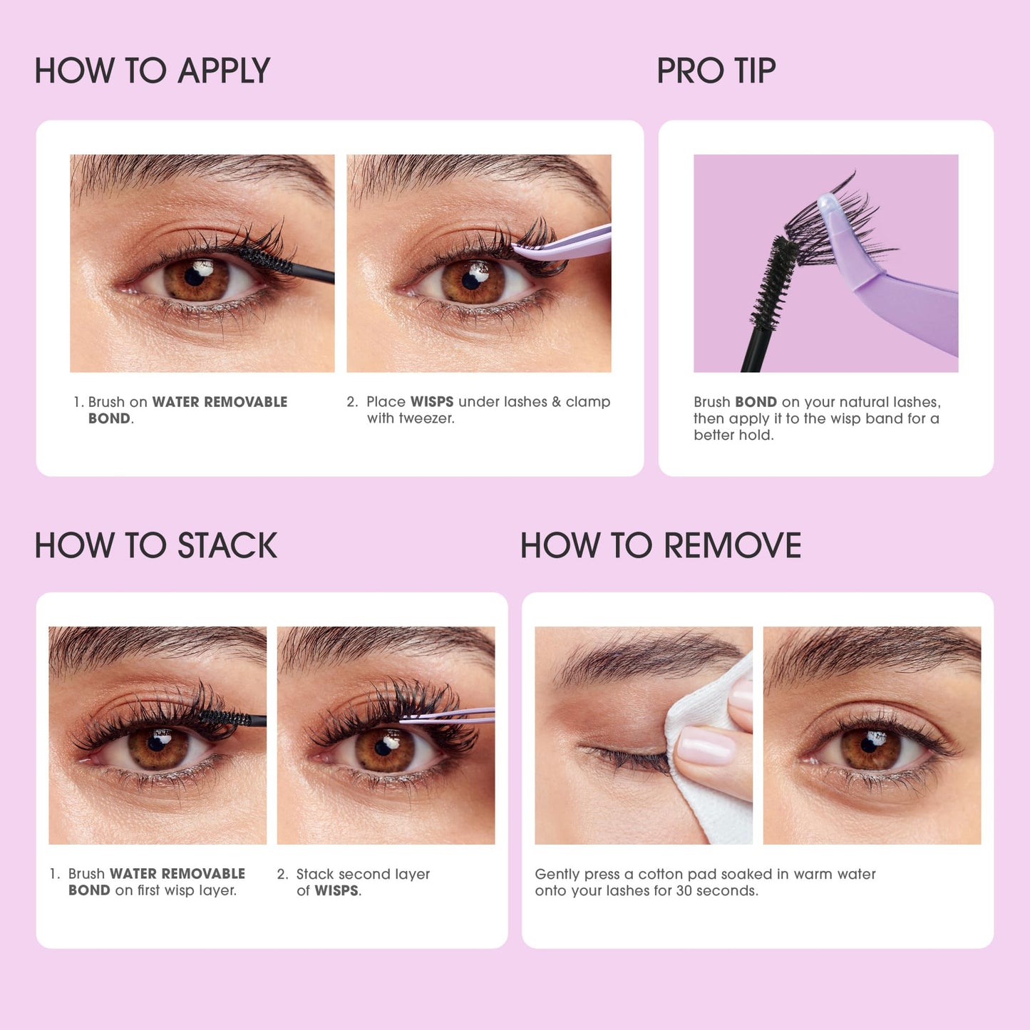 Falscara Studio Mini, False Eyelashes, Lash Clusters, 'Classic Natural', 8mm-12mm, Includes 36 Wisps, applicator, tubing bond in a case, Contact Lens Friendly, Easy to Apply, Reusable Lash Clusters