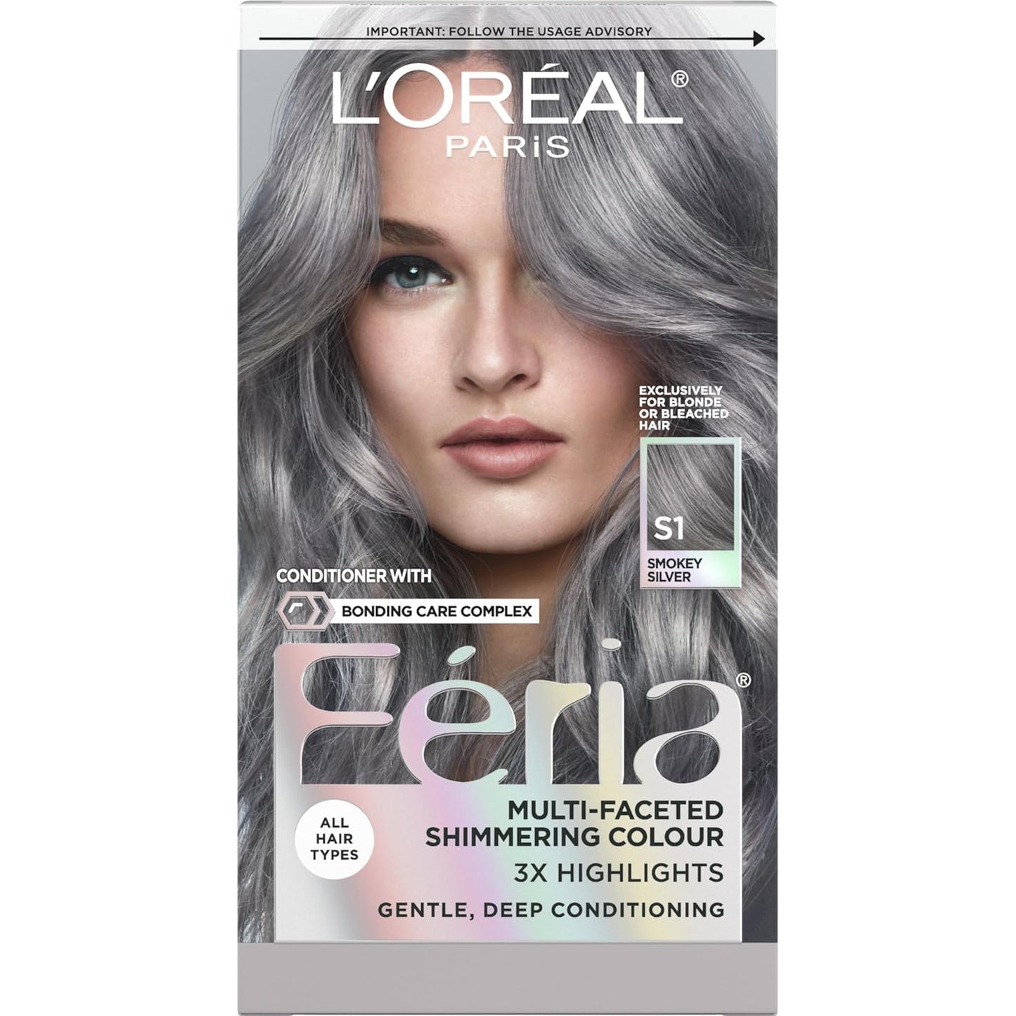 L’Oreal Paris Feria Hair Color - High Intensity Jet Black Dye for 3X Highlights | 1 Kit