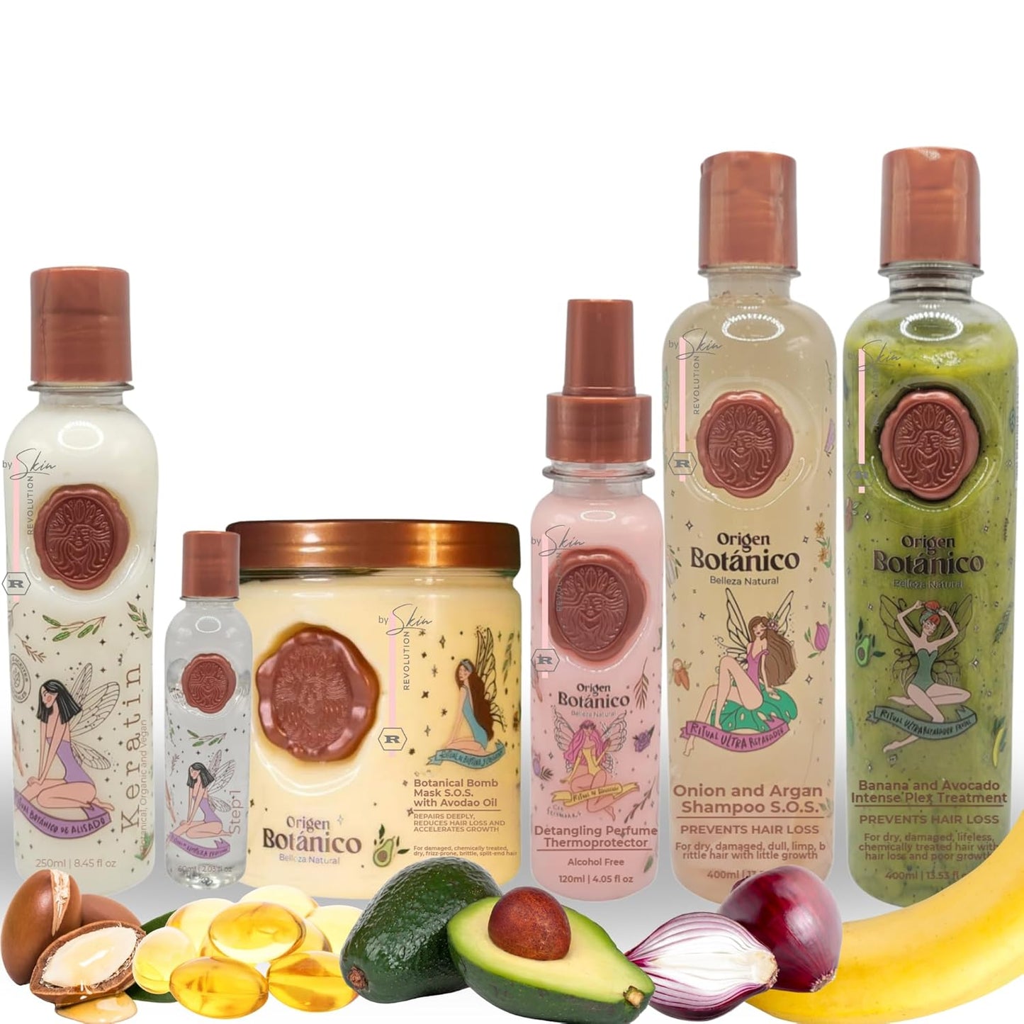 Organic Keratin Hair Treatment - Straighten, Repair & Relax | All-Natural Vegan Ingredients | 2-Piece Kit