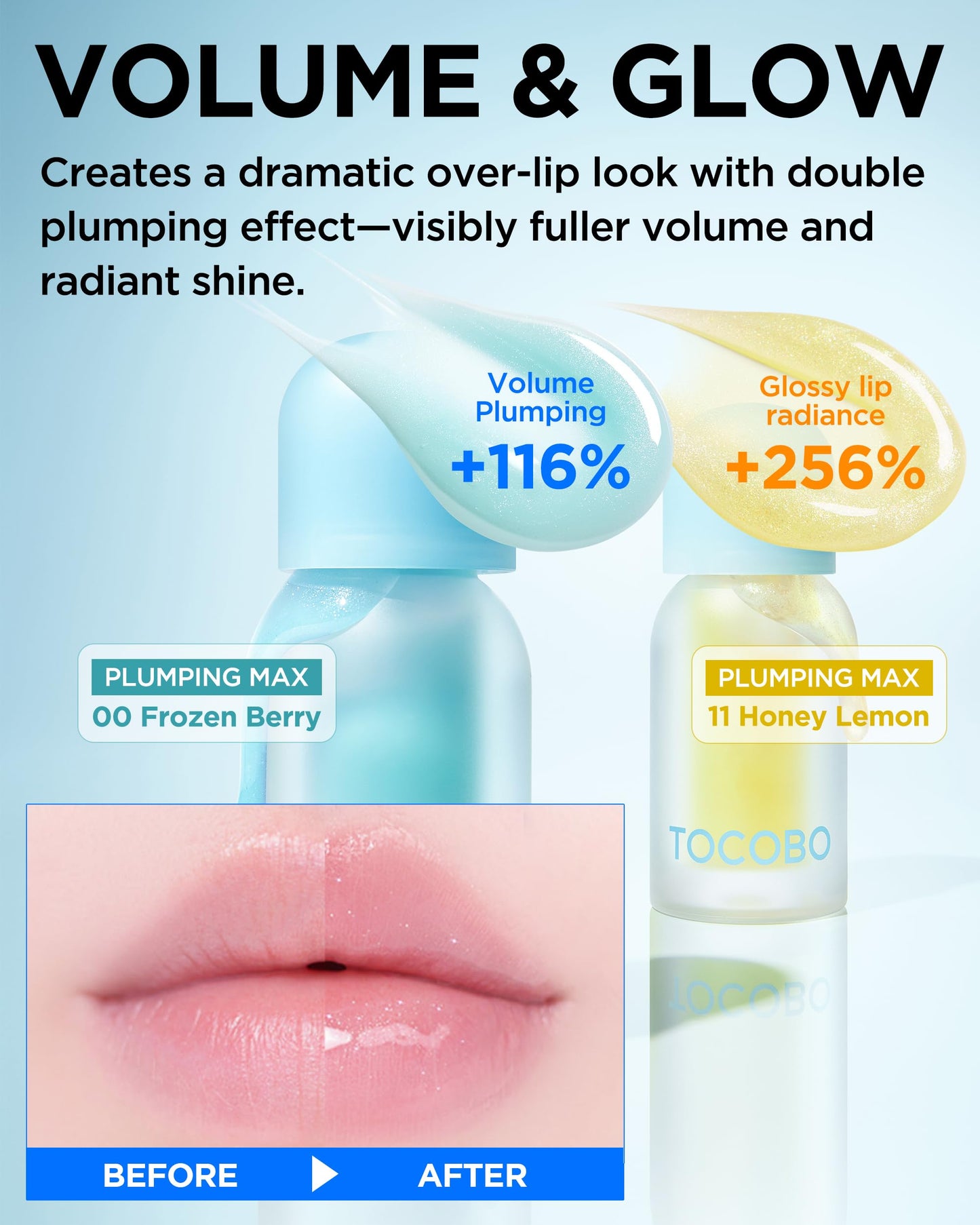 TOCOBO Juicy Berry Plumping Lip Oil 17 Berry Milk – Korean Vegan Hydrating Lip Oil with Plant Oils for High Shine Gloss - Non Sticky Formula for All Skin Tones, 0.12 fl.oz.