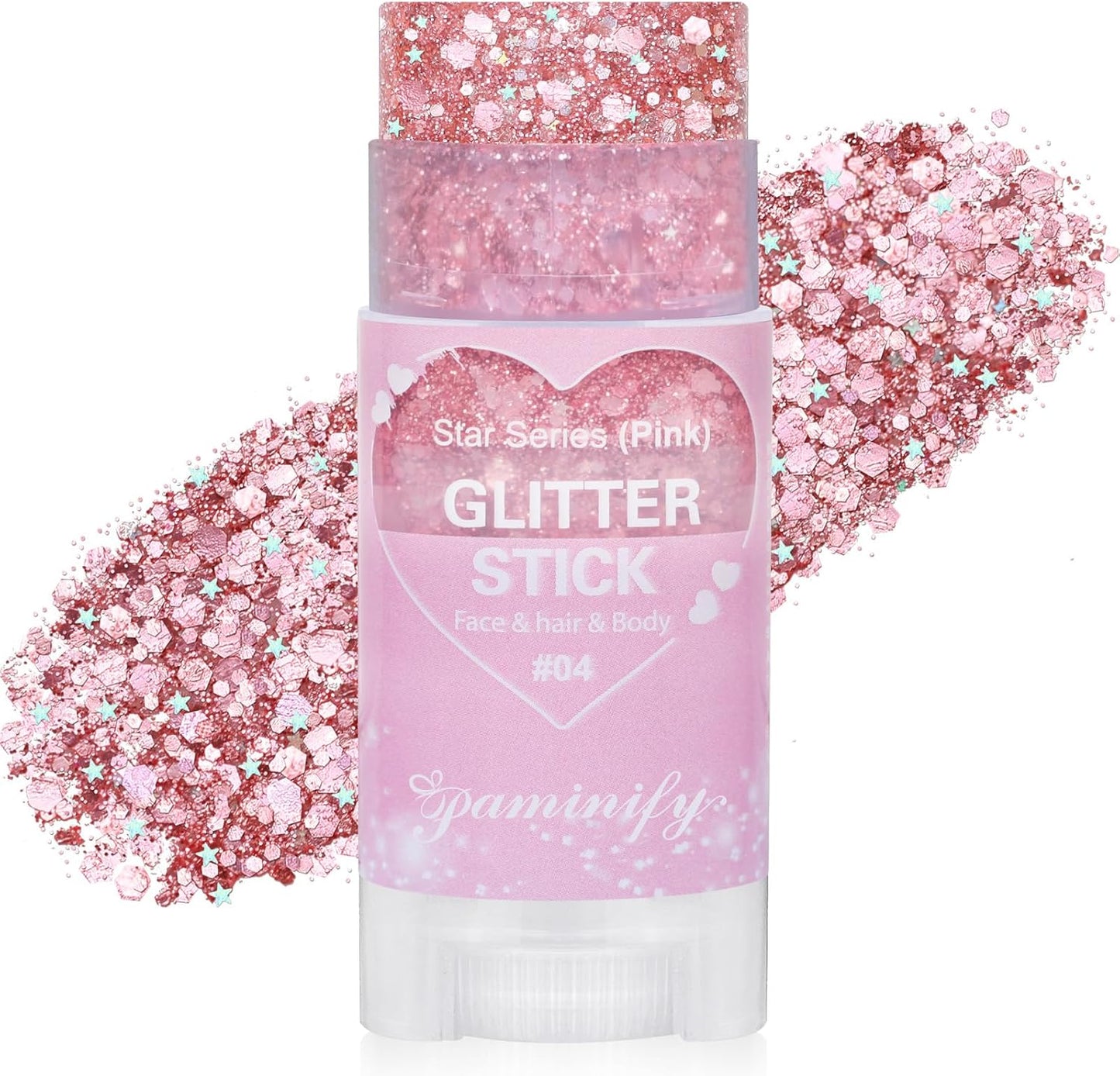 Purple Hair Glitter Stick - Waterproof Body & Face Glitter for Mardi Gras | Rave & Festival Accessories
