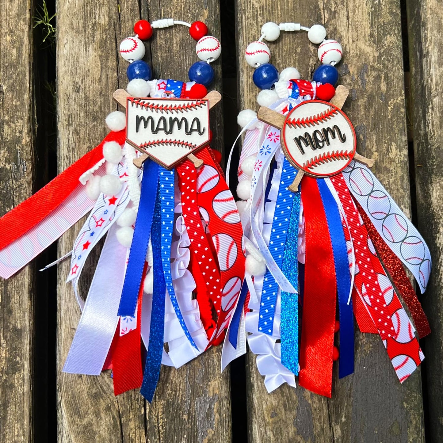 Nilyzit 2Pcs sports Baseball Keychains&Bogg bag Charms for Women