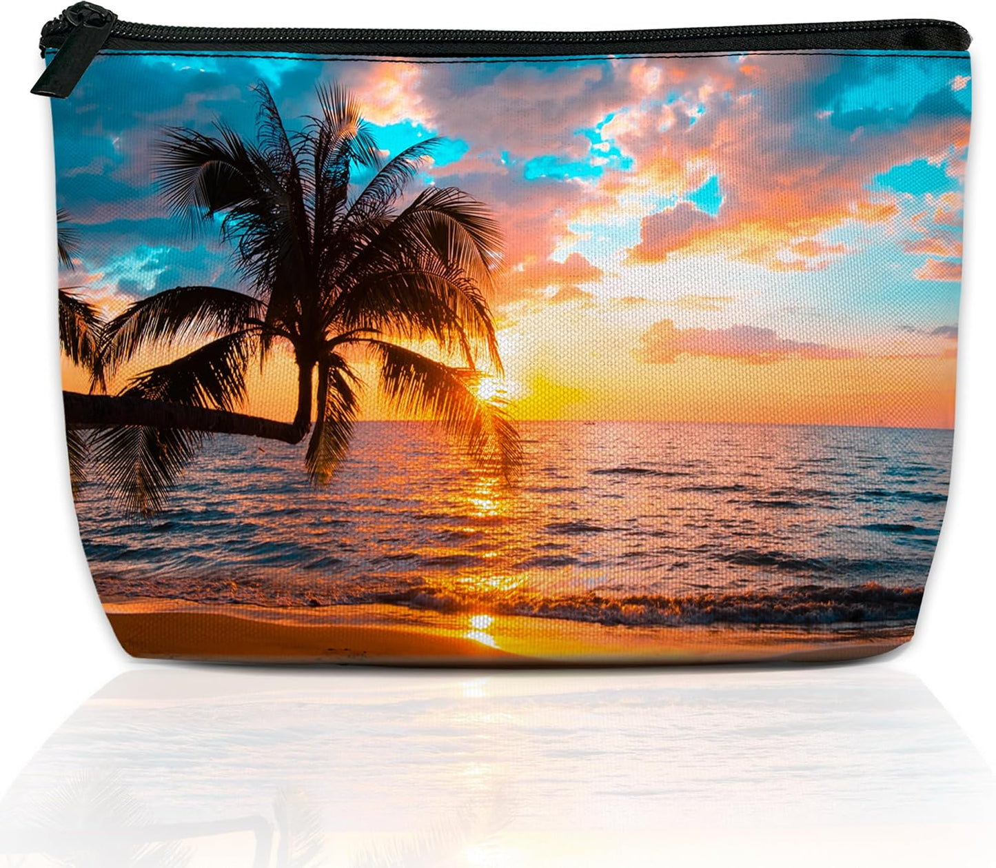 Cosmetic Bag - Mushroom Print Makeup Organizer for Women | Water-Resistant Travel Pouch 9.5x5.9 Inch