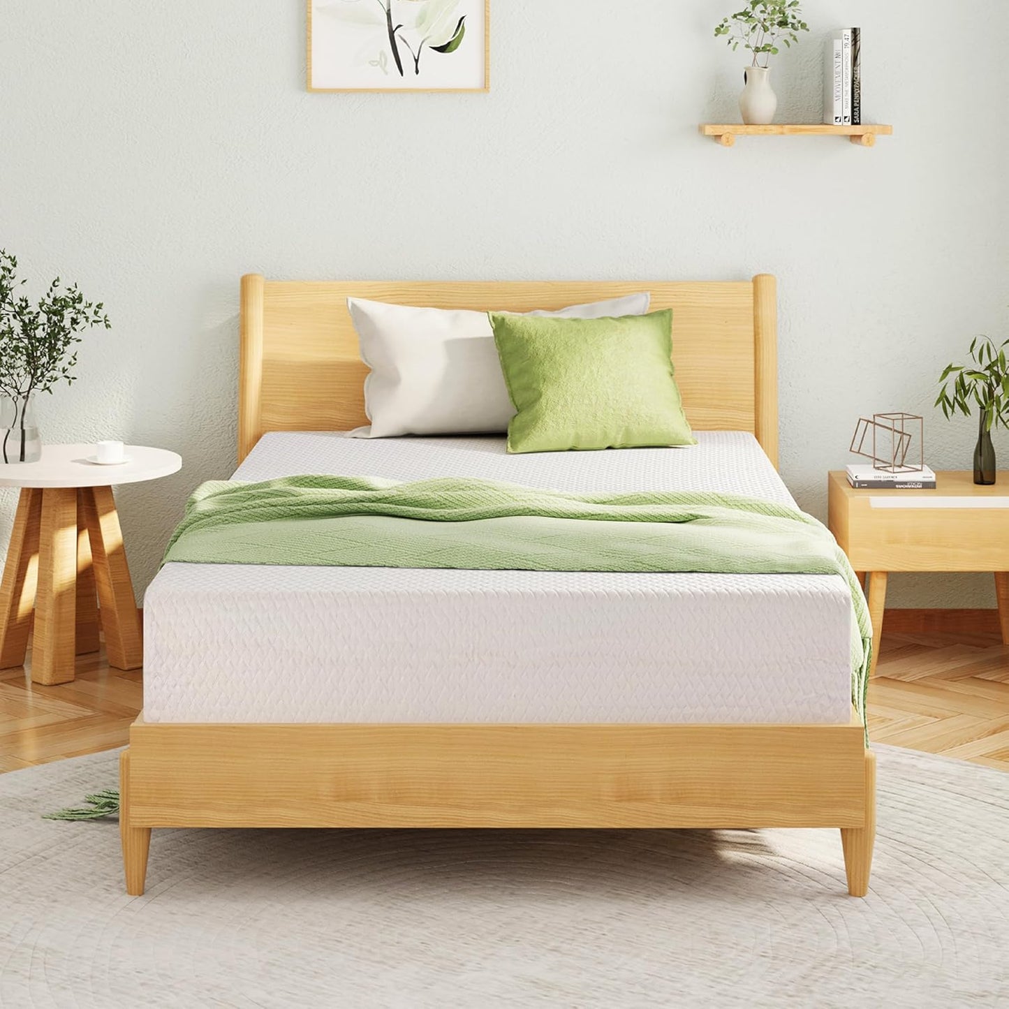 Full Size Memory Foam Mattress - 8 Inch Cooling Gel Bed with Pressure Relief | CertiPUR-US Certified, 75''L x 54''W