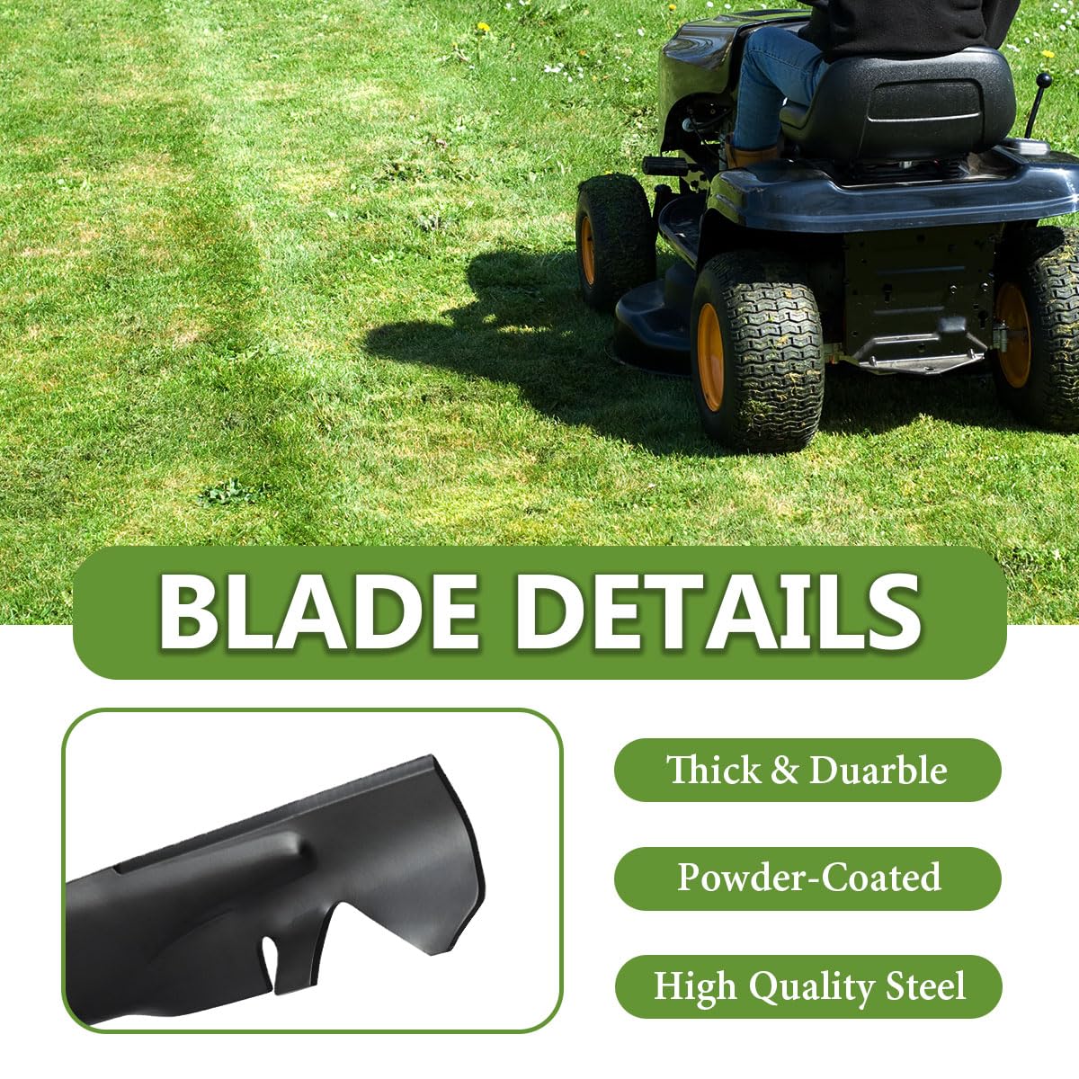 BCQNXX 742P05510-X Xtreme Mulching Mower Blade for Cub Cadet MTD Troy Bilt 46" Zero-Turn Mowers, Replaces 742-05510-X 490-110-C203 CMXGZAM110203, Compatible with Enduro XT1-LT46 XT2-LX46 (1PACK)