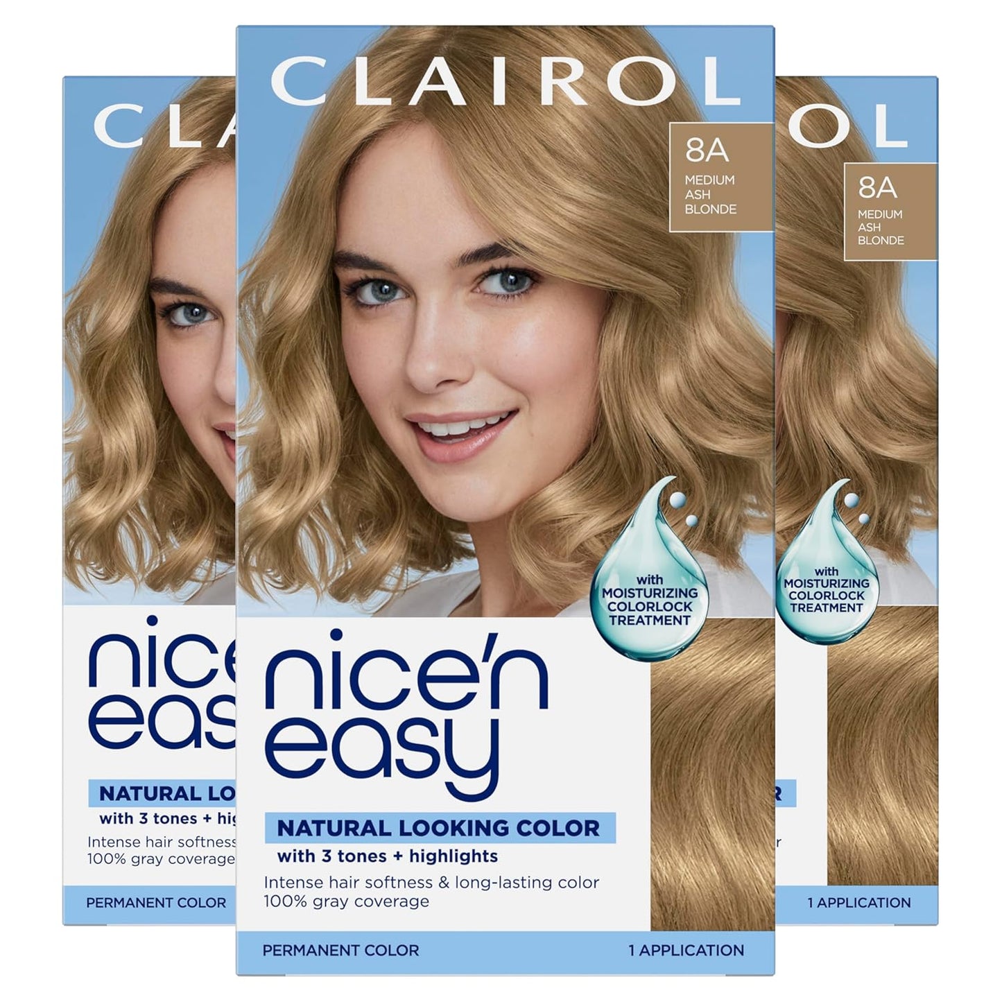 Clairol Nice'n Easy Permanent Hair Dye - Blackest Black | 100% Gray Coverage & Long-Lasting Shine | Single Pack