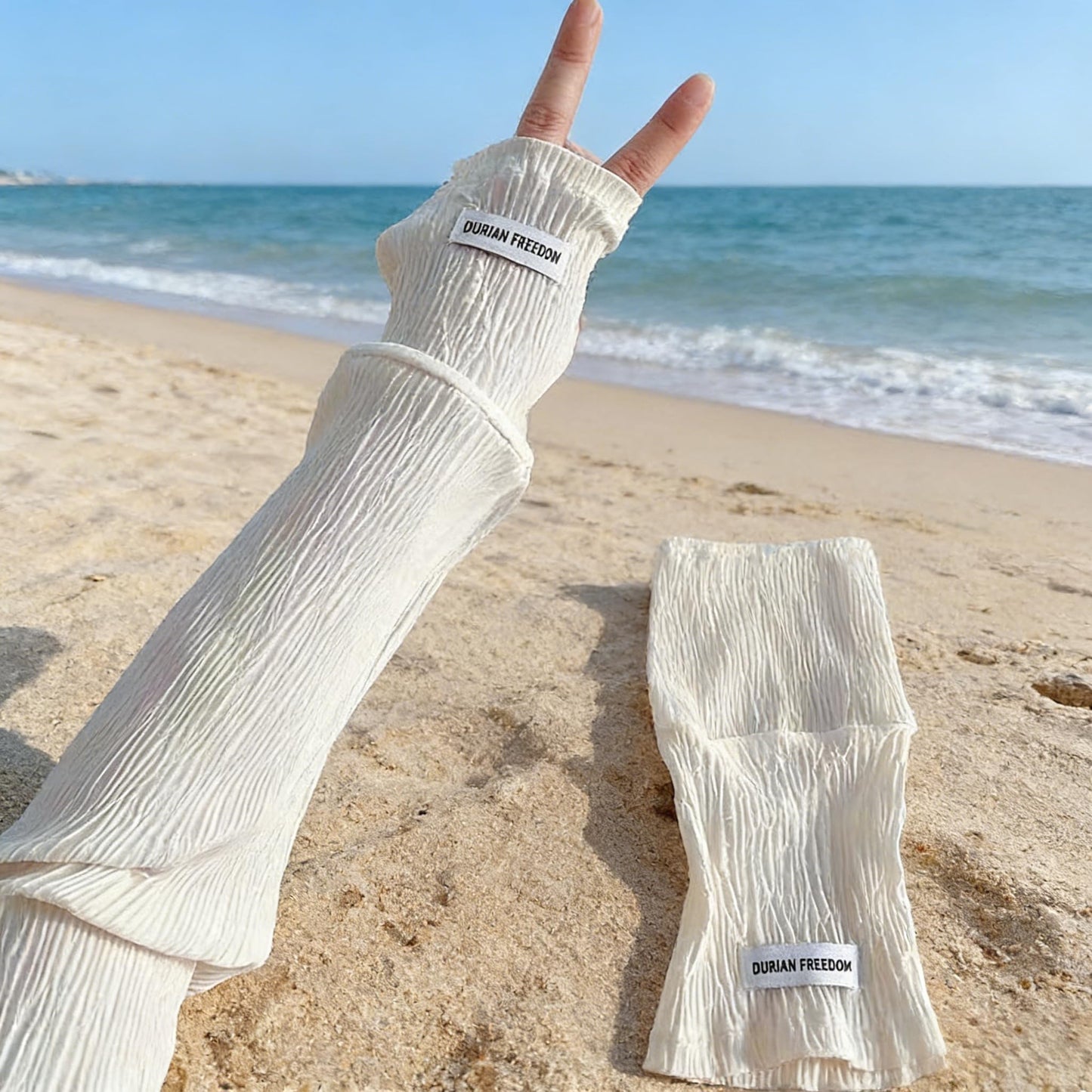 Ice Silk Sun Protection Arm Sleeves For Women, UPF 50+ UV Blocking Long Sleeve Covers, Breathable Cooling For Summer Outdoor Use (White)